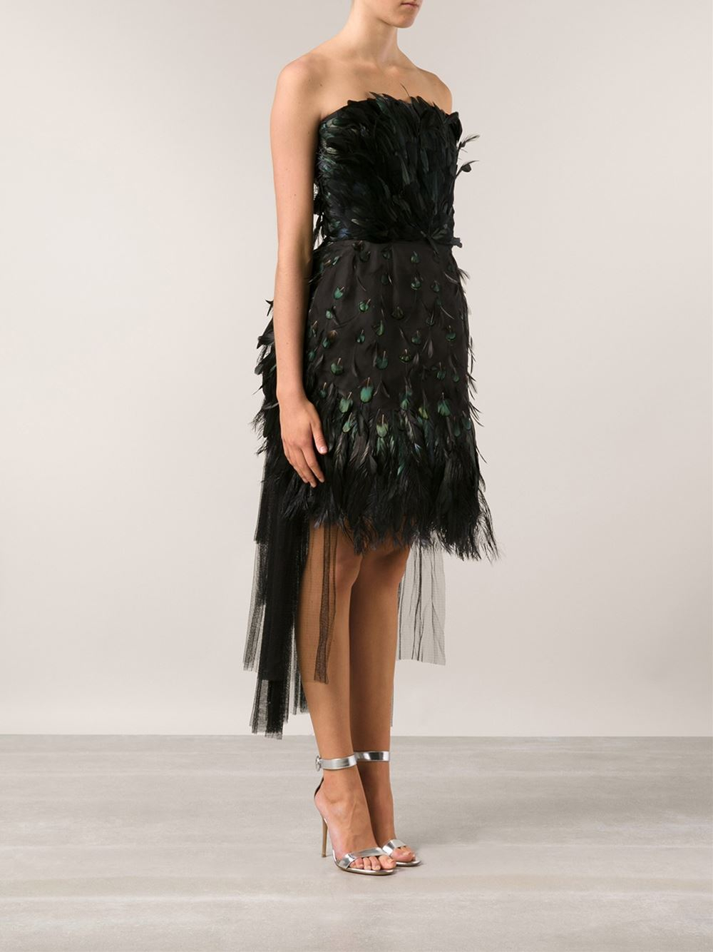 feather and fringe dress