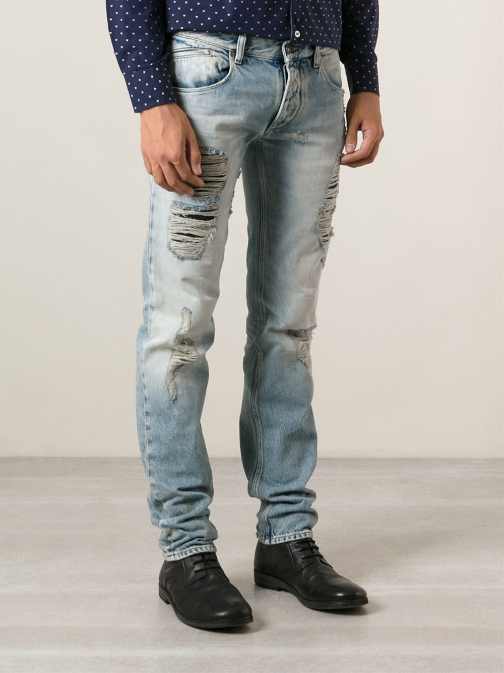 distressed armani jeans