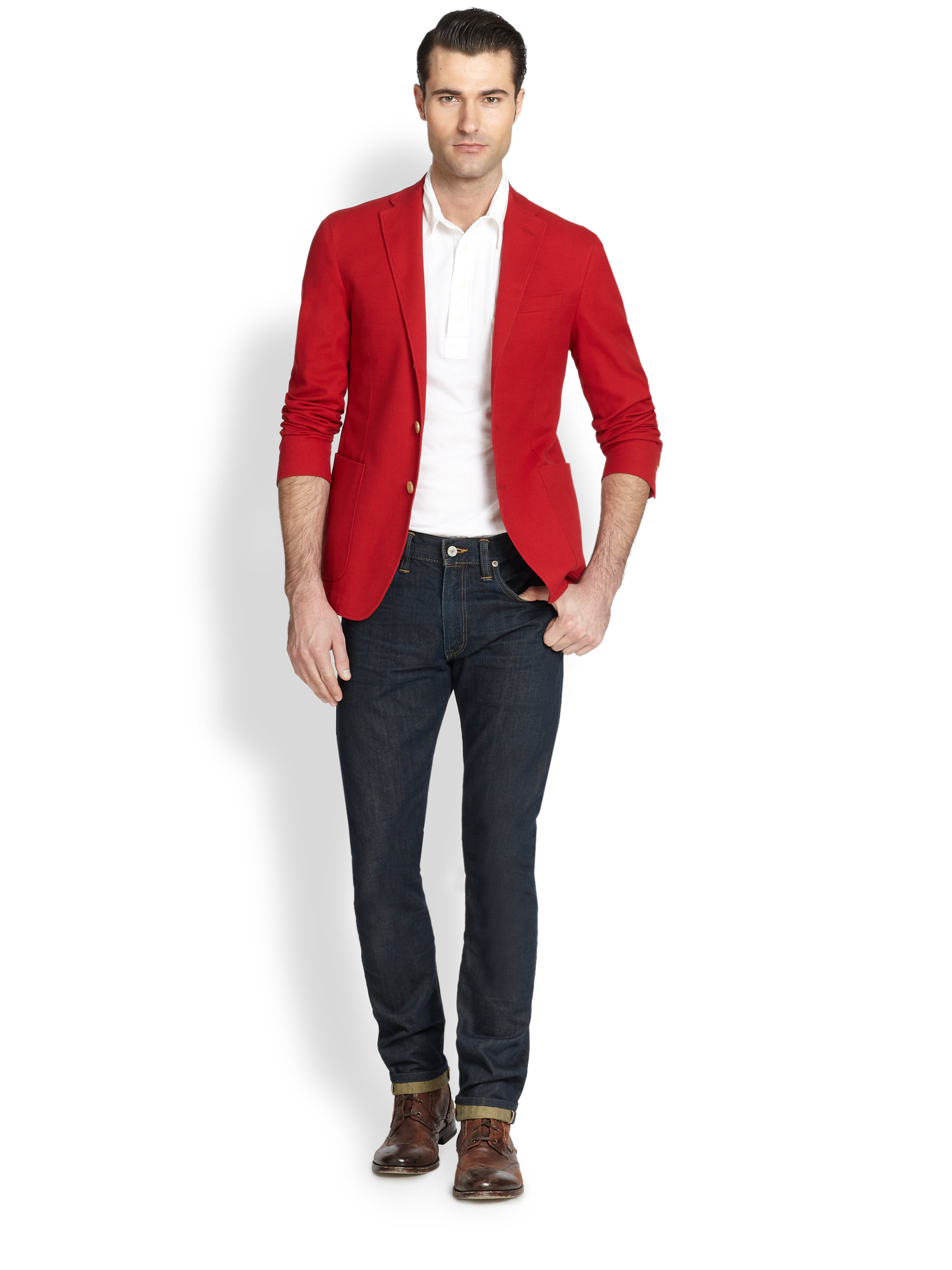 mens red sports blazer