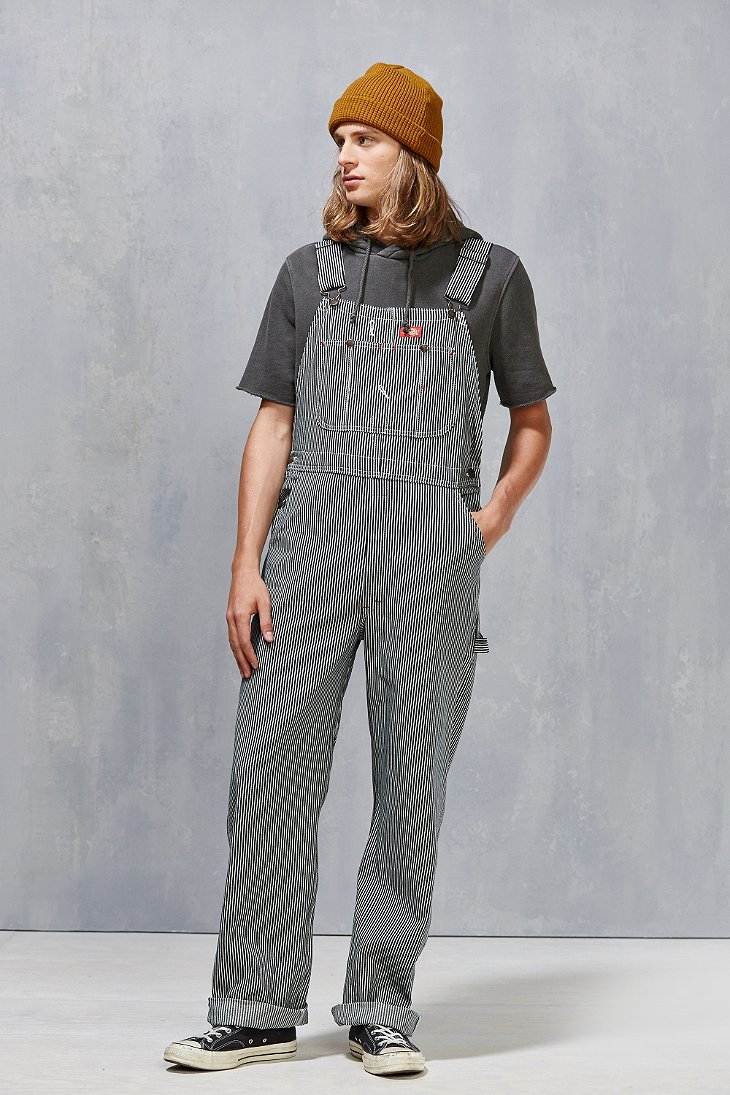 Inflate Apt Persuasion Dickies Hickory Stripe Bib Overall in Blue for Men | Lyst