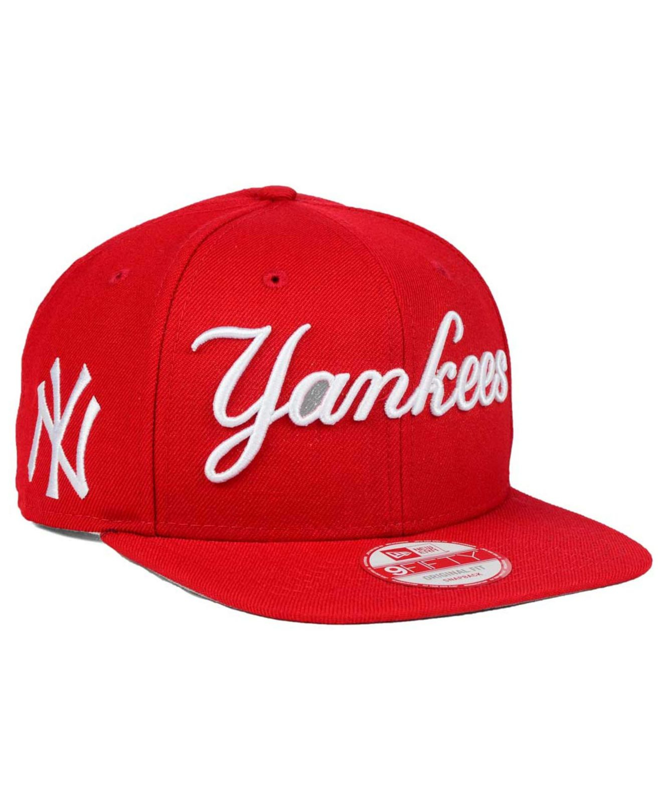 red yankees snapback