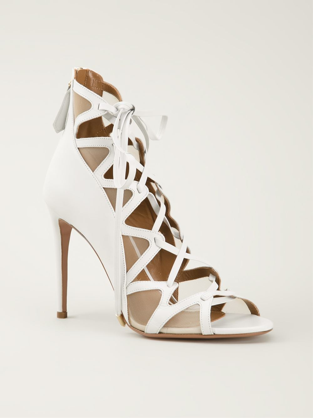 aquazzura white sandals