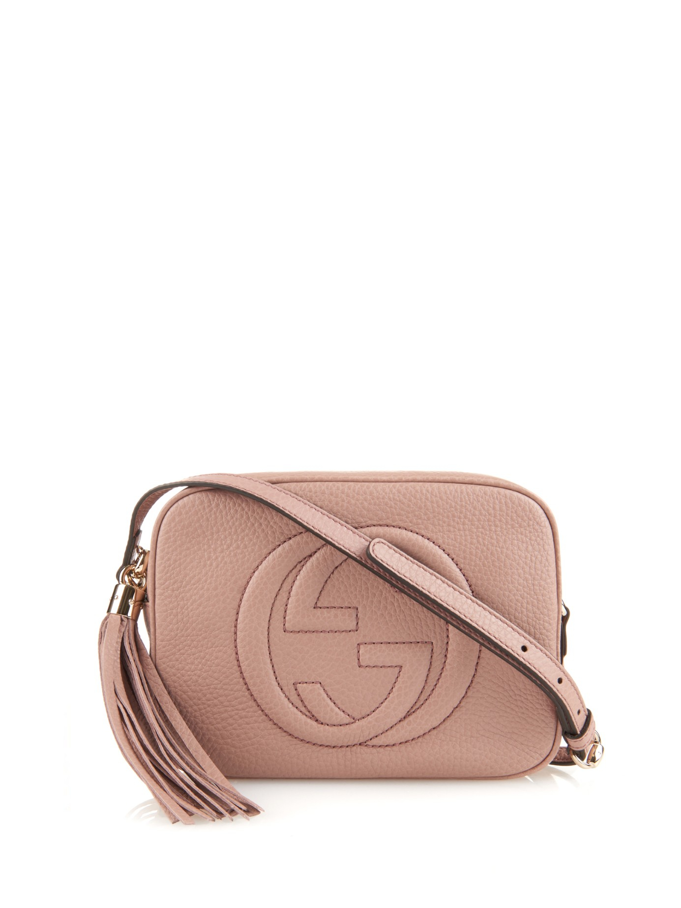 Gucci Soho Leather Cross-Body Bag in Pink | Lyst