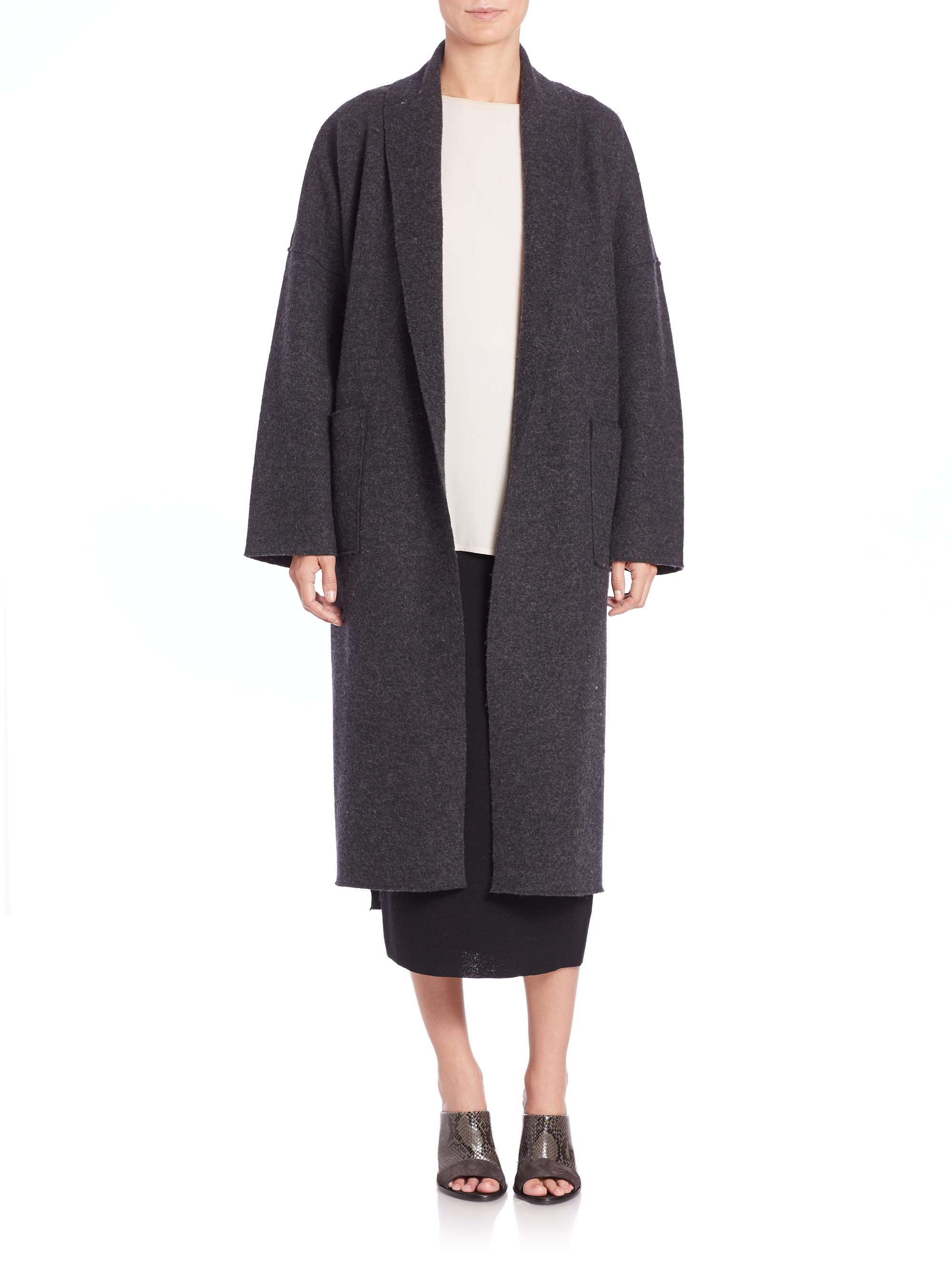 Eileen Fisher Boiled Wool Coat Online Sale, UP TO 53% OFF