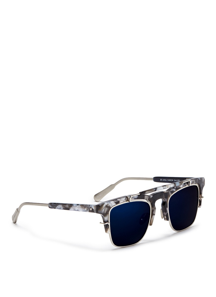 Kris Van Assche Sunglasses Tortoise Shell and Blue