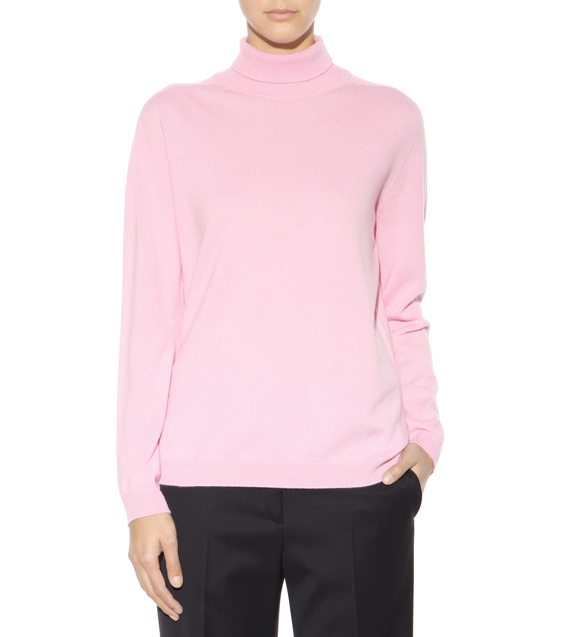 Jil Sander Cashmere Turtleneck Sweater in Light/Pastel Pink (Pink) - Lyst