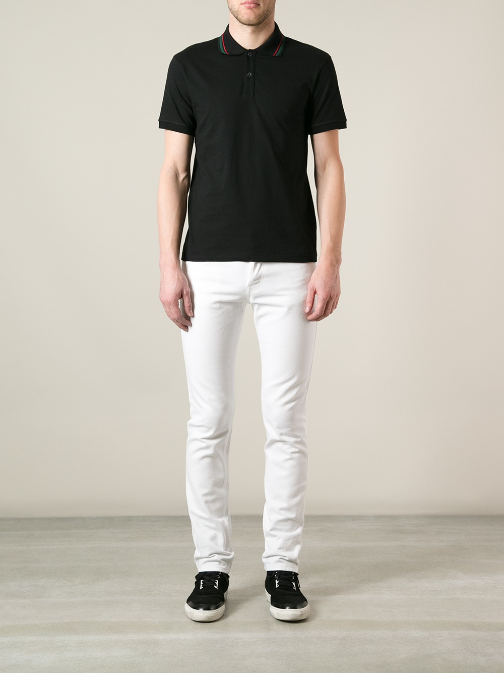 Lyst - Gucci Classic Polo Shirt in Black for Men