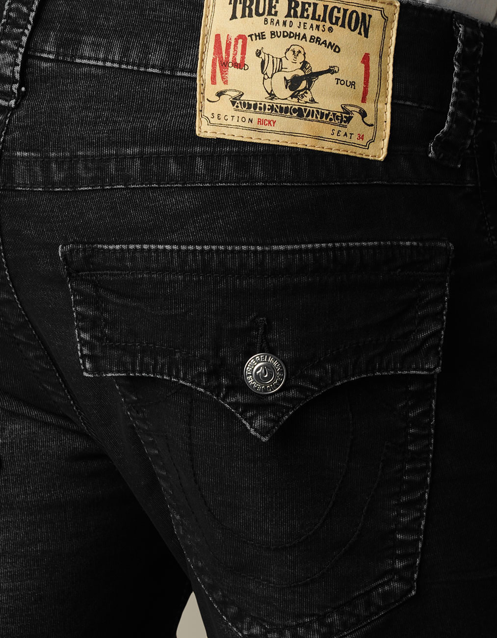 true religion black corduroy pants