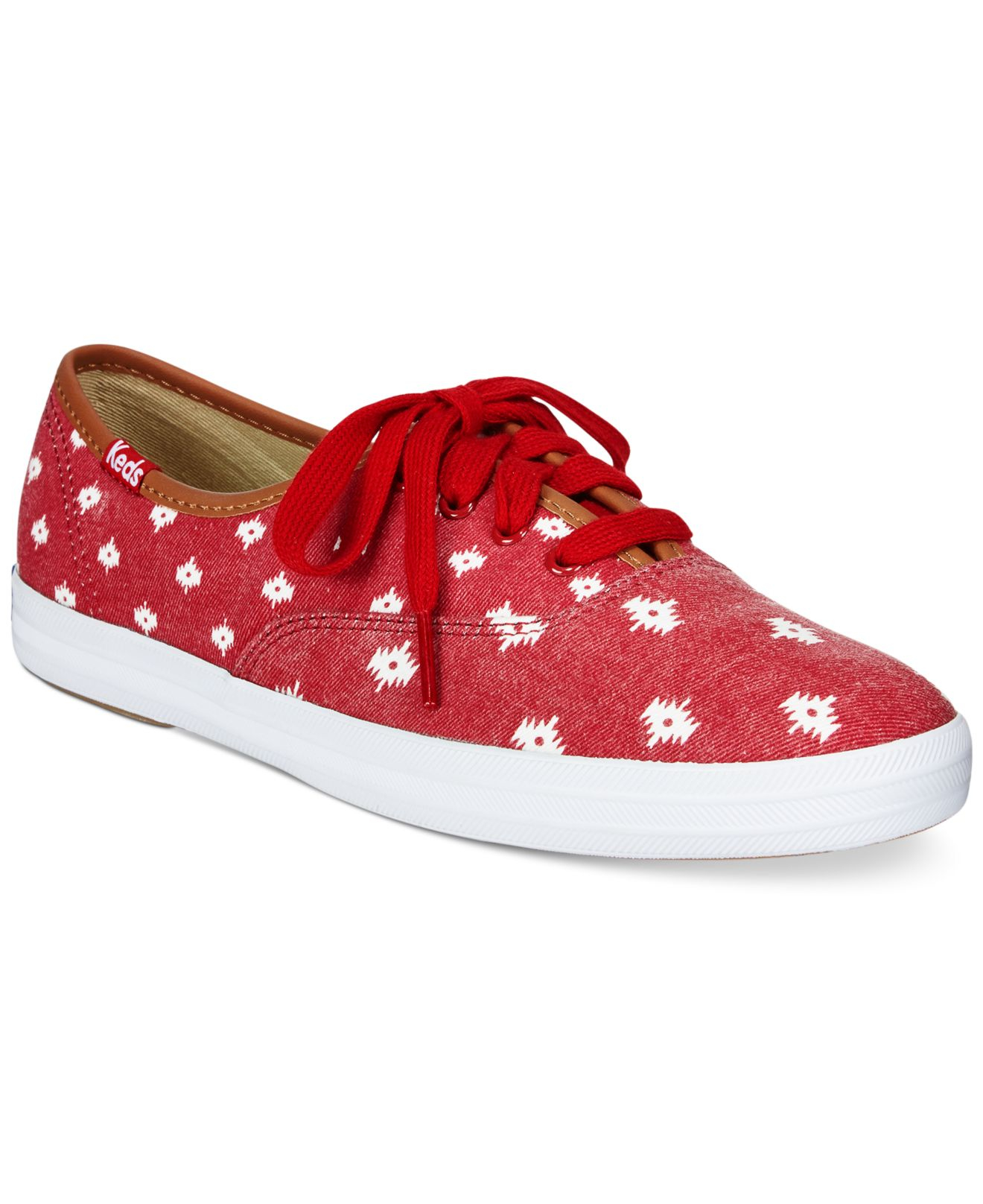 Keds Women�s Champion Native Dot Sneakers in Red (Chili Keds Women�s Champion Native Dot Sneakers in Red (Chili