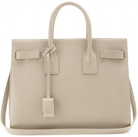 Saint Laurent Sac De Jour Small Leather Tote in Beige (beige vintage ...