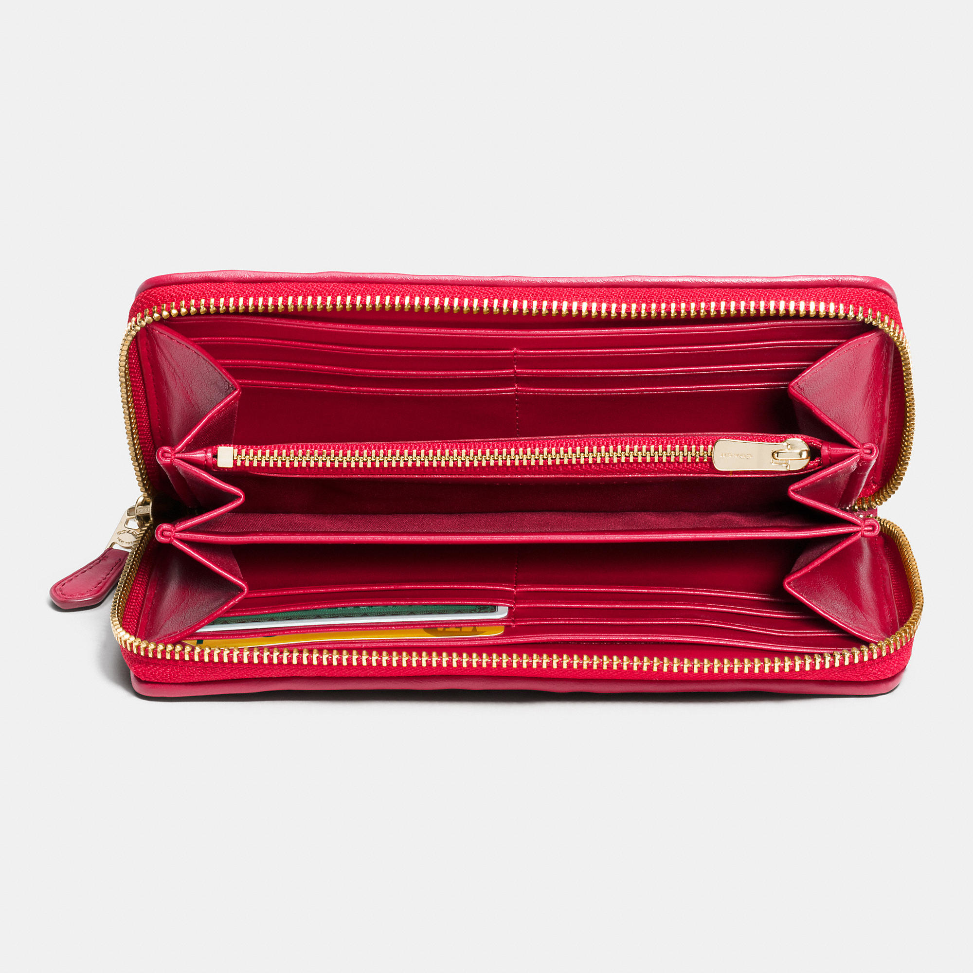 coach accordion zip wallet