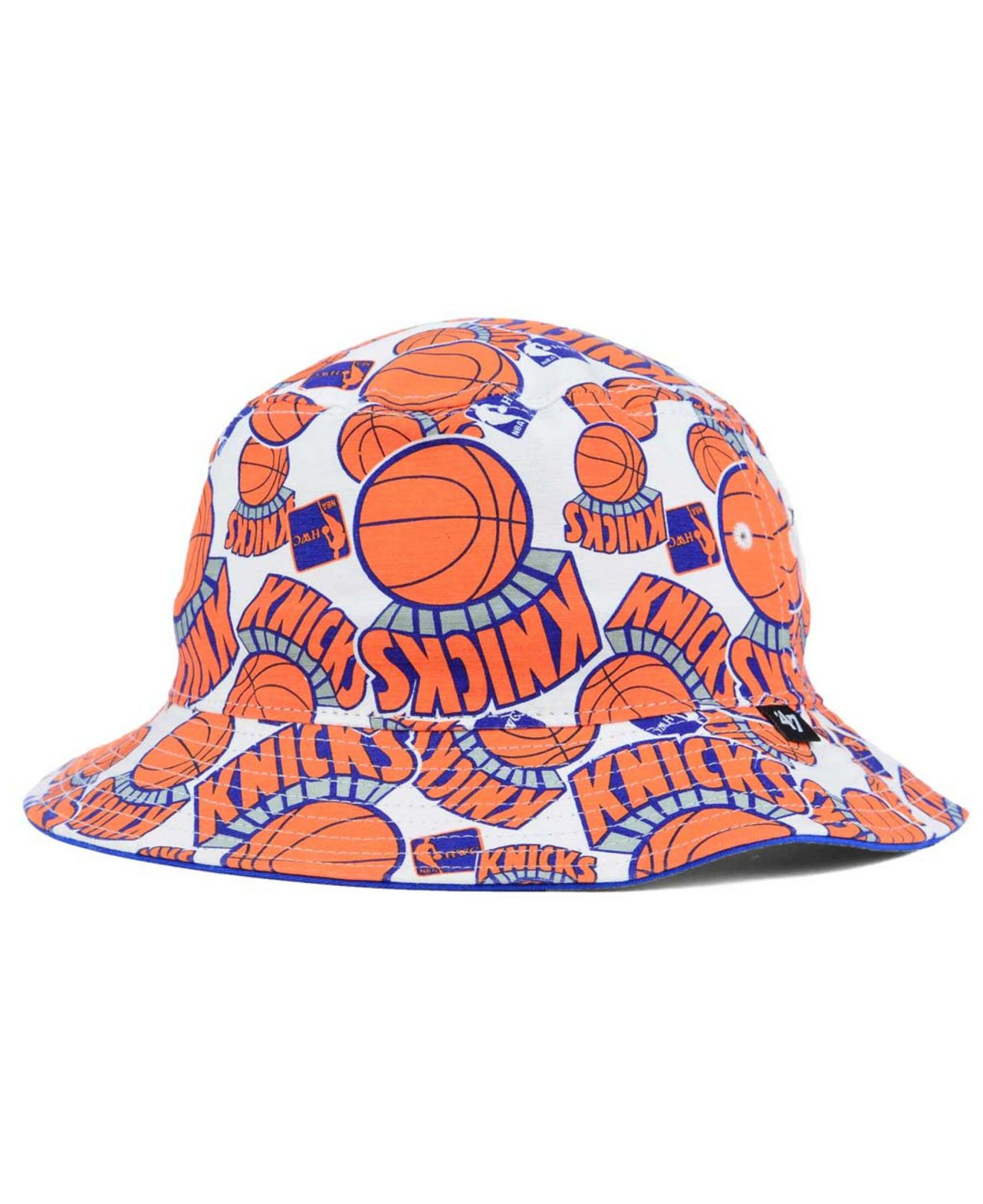 47 Brand New York Knicks Bravado Bucket Hat in Orange for ...