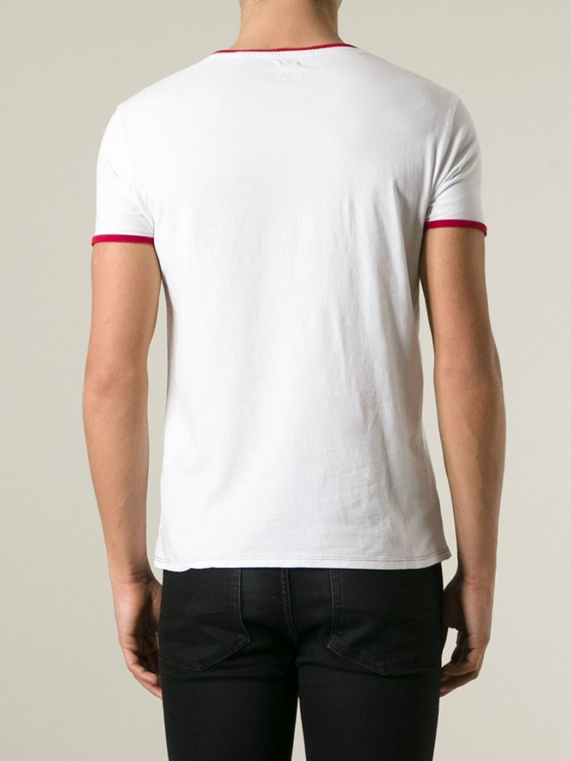 Armani Jeans 81-Print T-Shirt in White for Men | Lyst