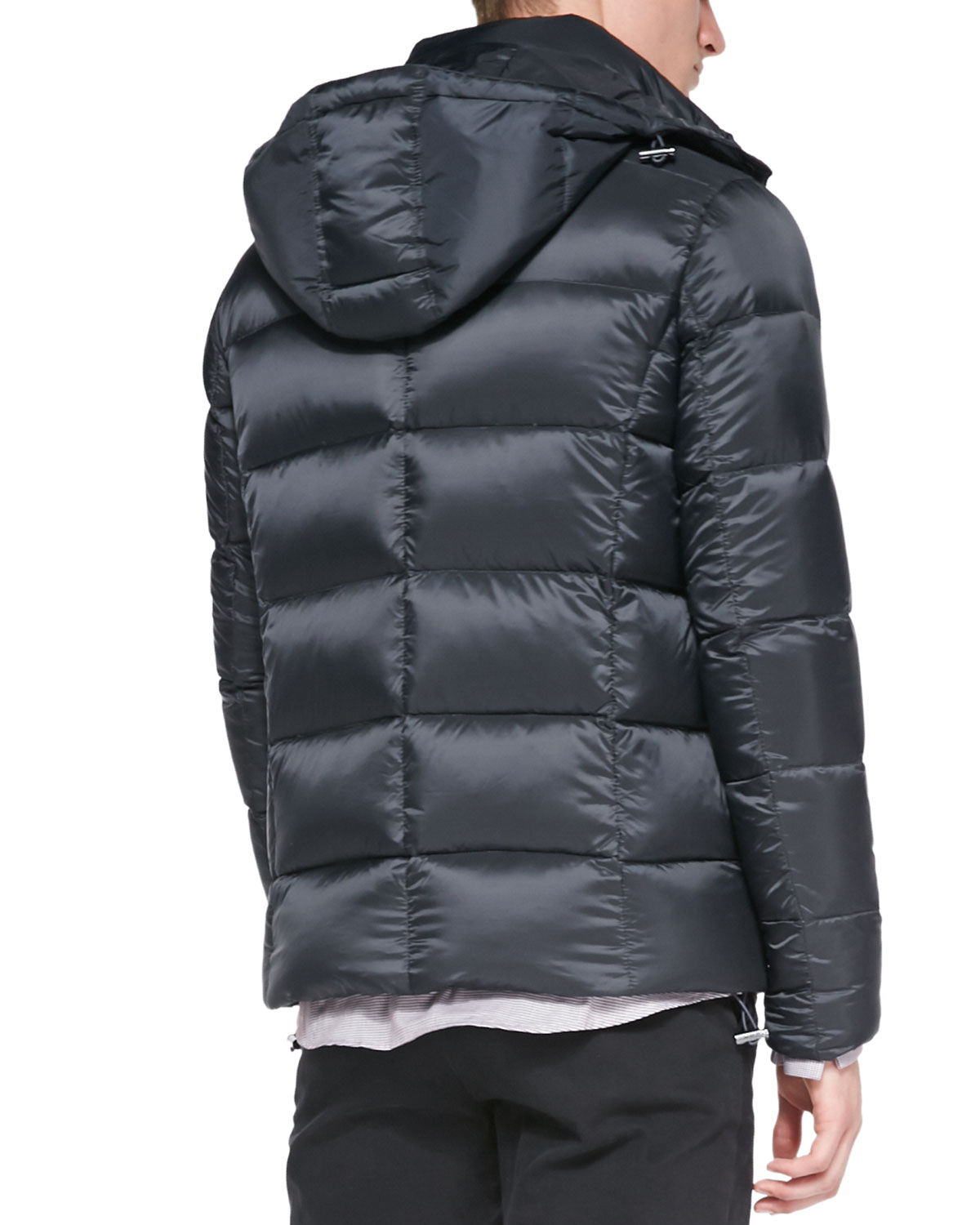 michael kors men's hooded puffer jacket
