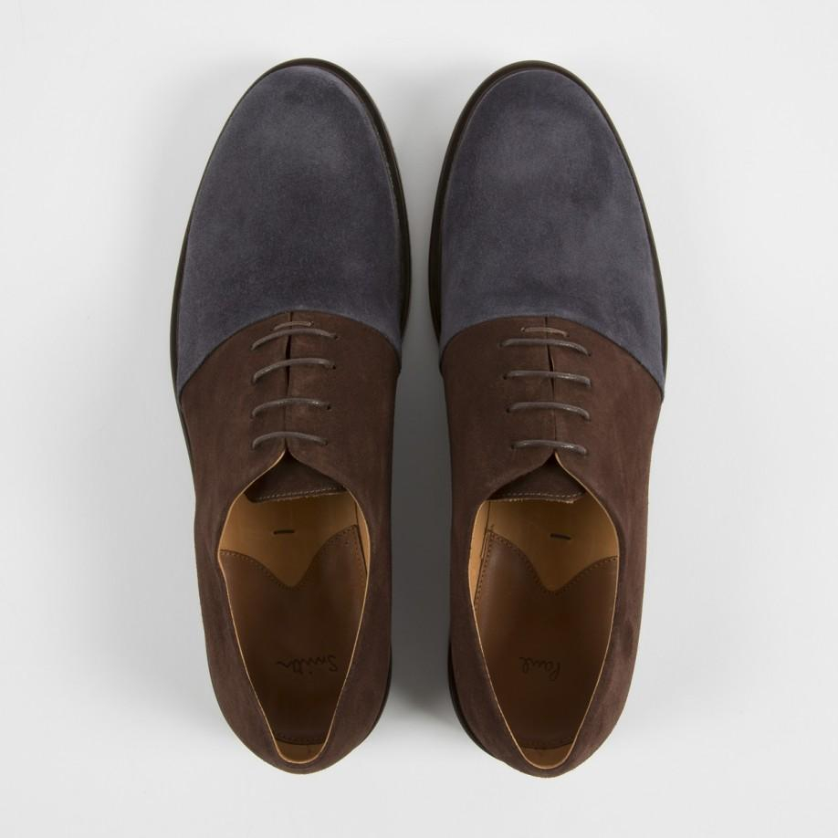 Paul smith Grey And Brown Suede 'Isaac' Oxford Shoes With Pot Plant ...