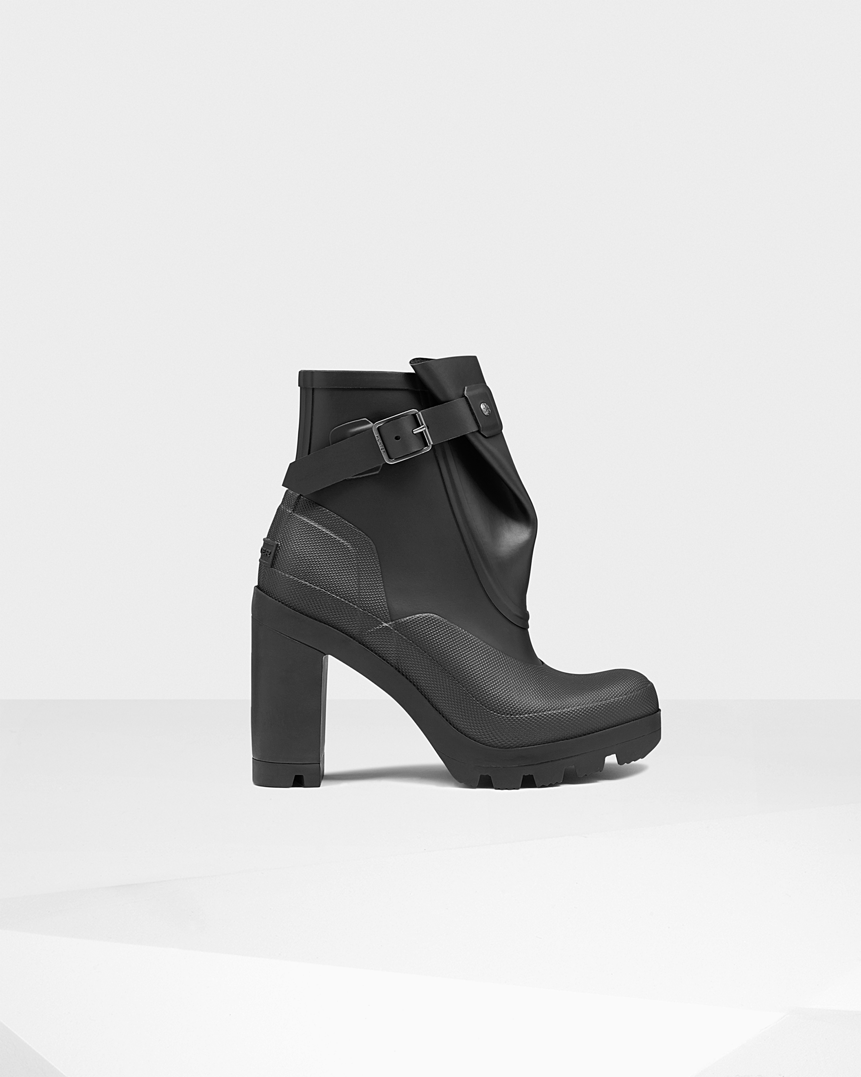 hunter ankle boots with heel