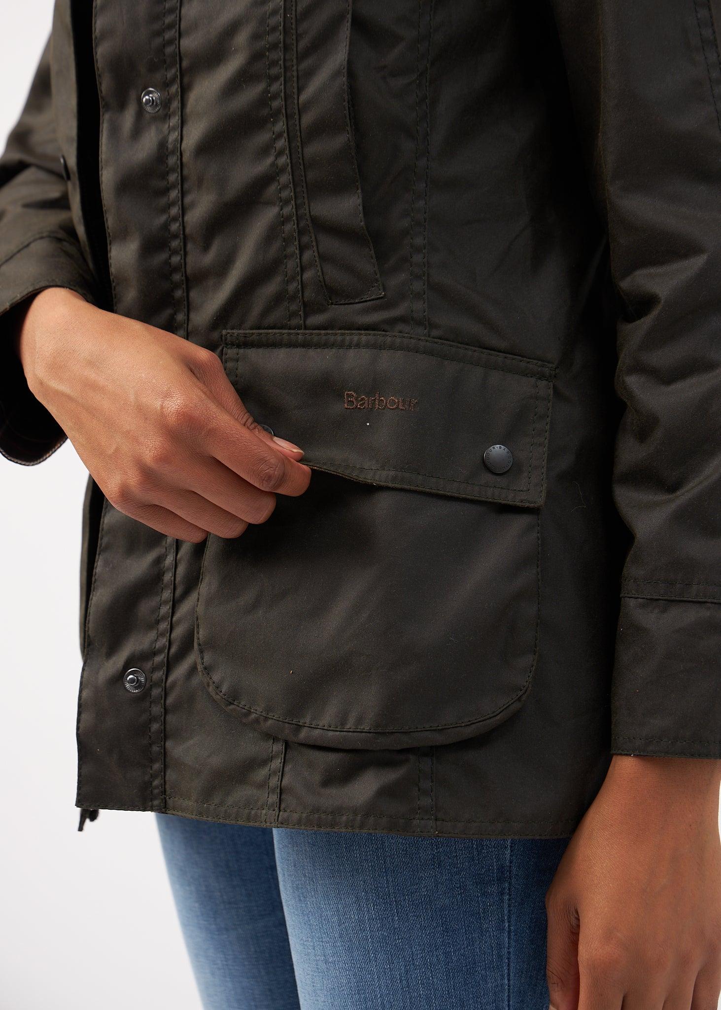 Barbour Classic Beadnell Wax Jacket in Black | Lyst