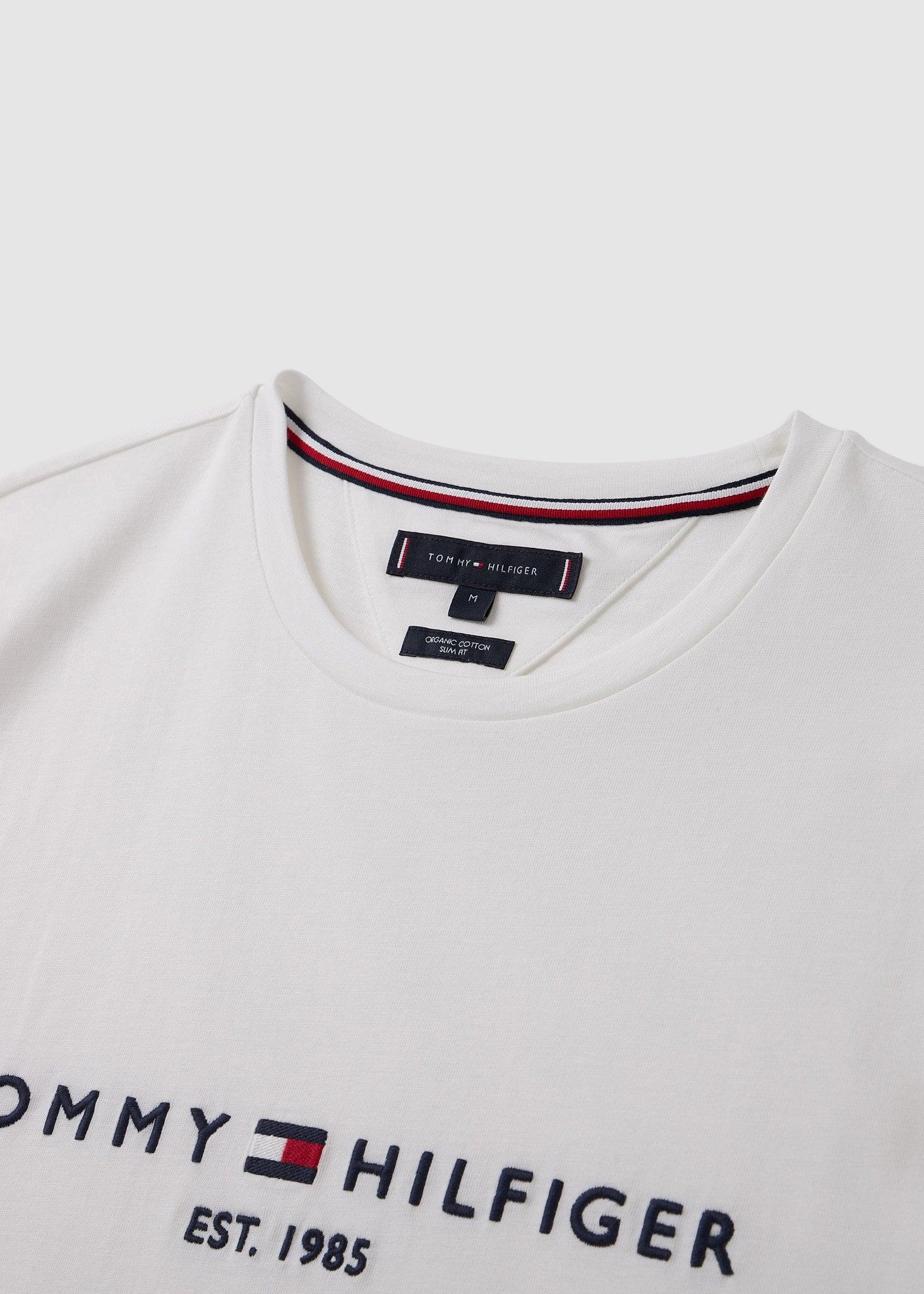 Tommy Hilfiger Logo T-shirt in White for Men | Lyst