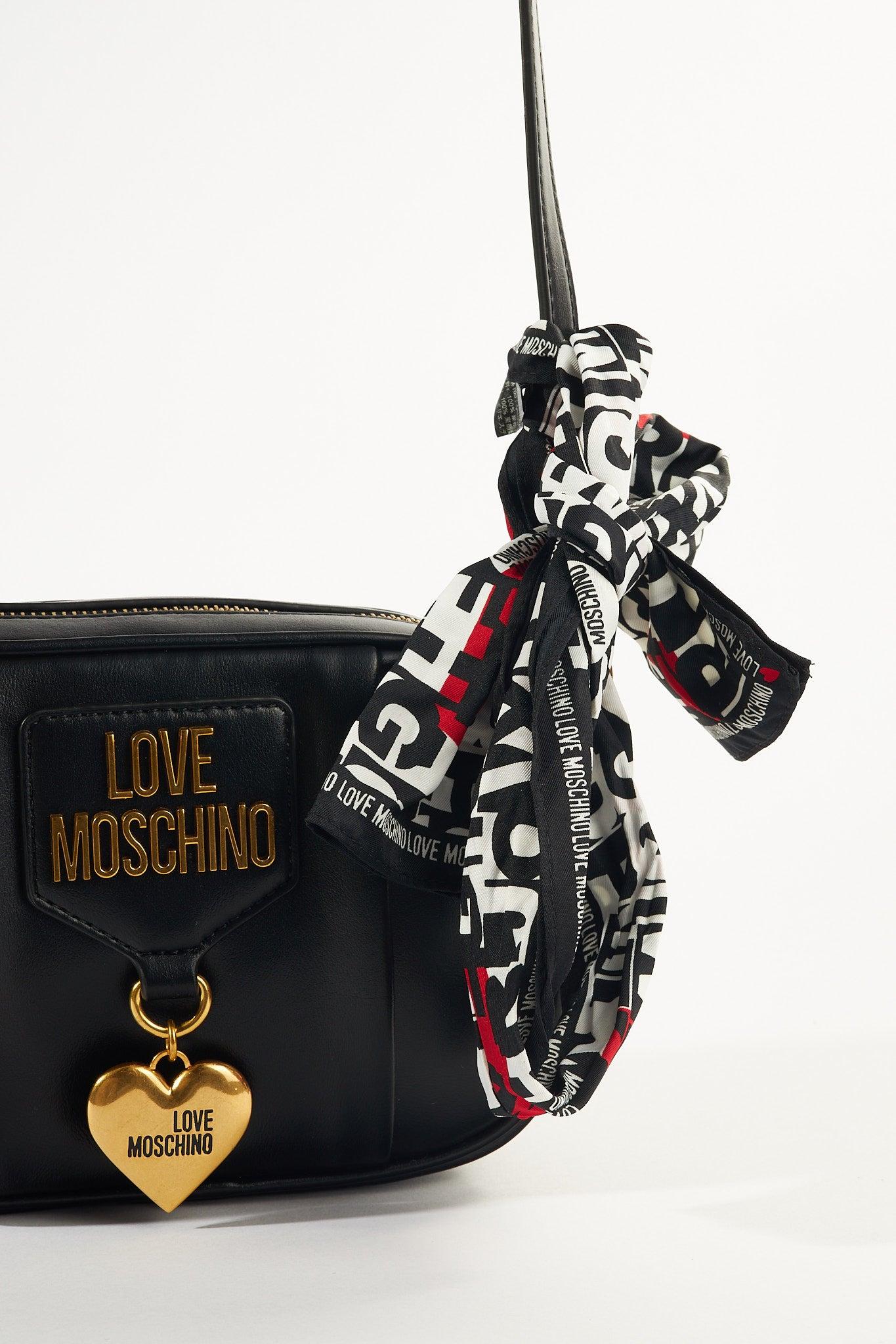 Love Moschino Soft Charm Crossbody Bag in Black | Lyst