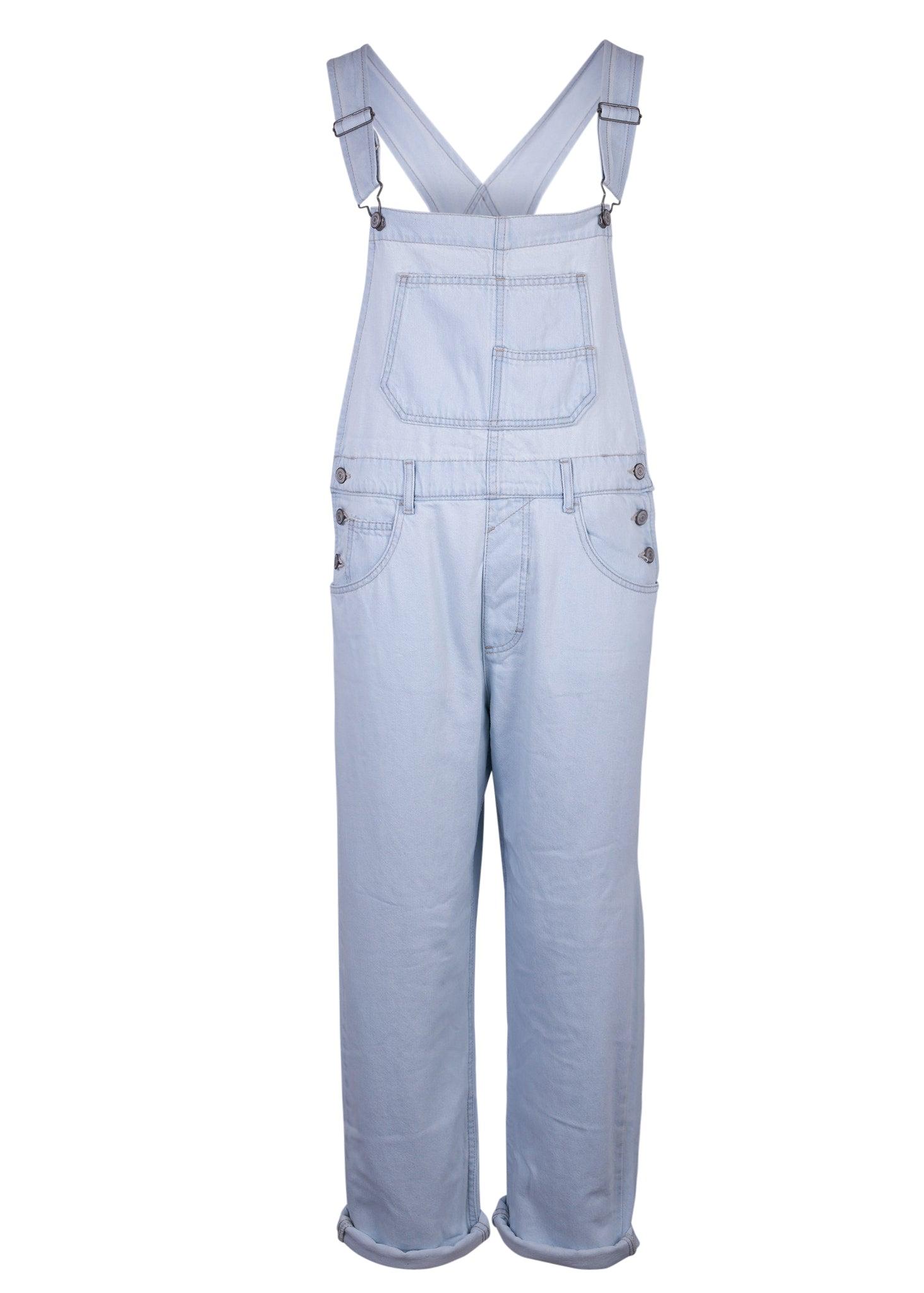 Free People S ziggy Denim Overalls In Bleach Bloom in Blue Lyst