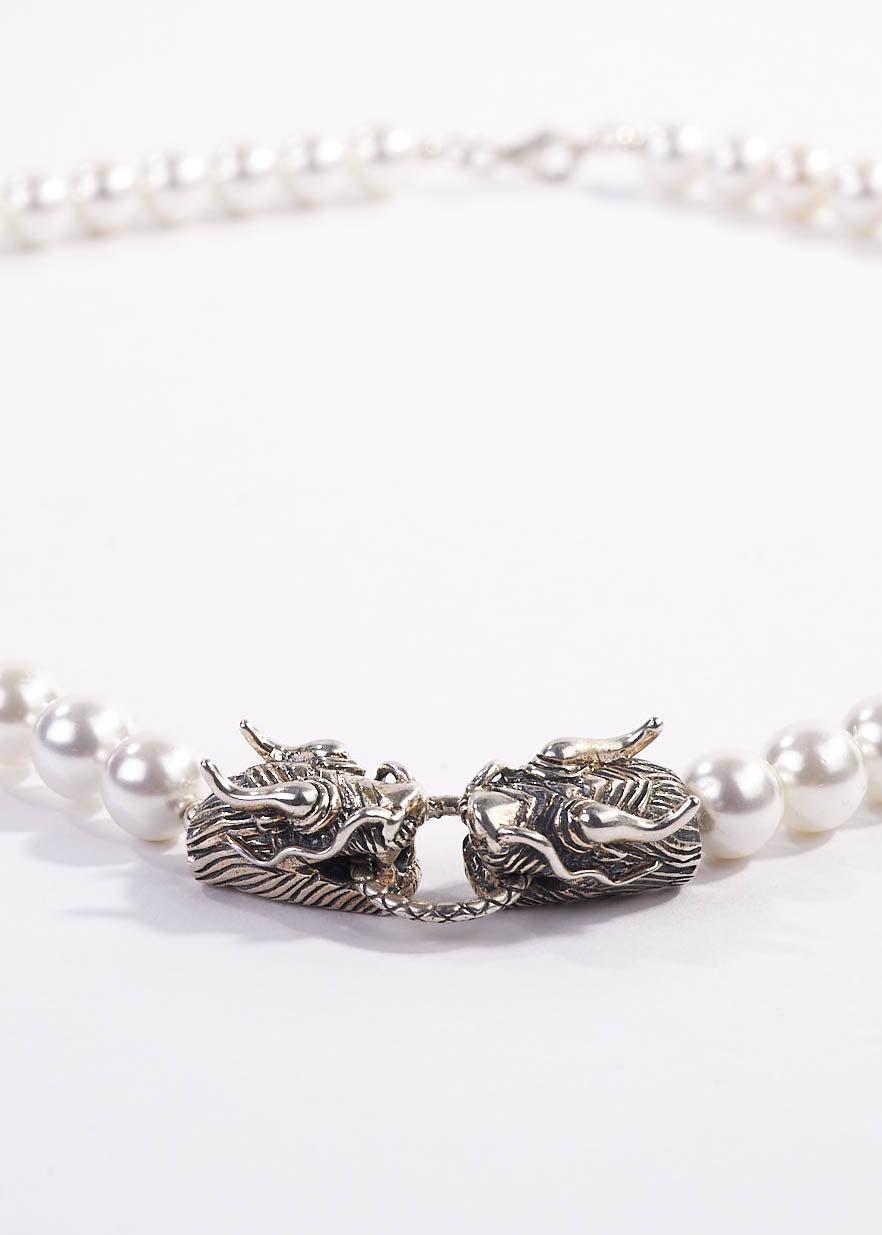 Serge Denimes Pearl Dragon Necklace in 