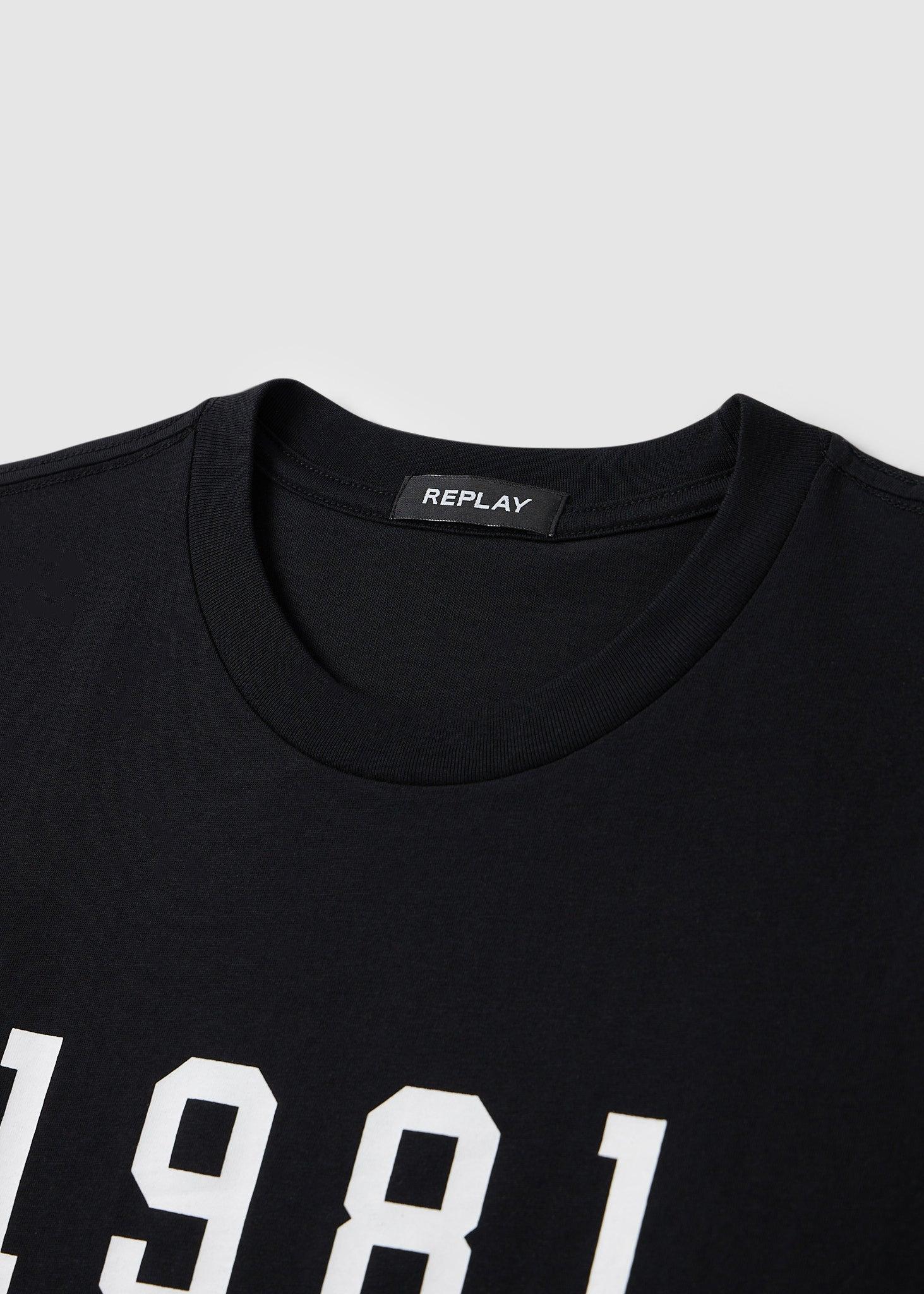 Replay Detailed Pure Logo T-shirt in Black for Men | Lyst