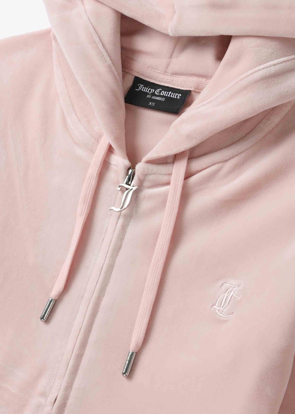 Juicy Couture Juicy Robertson Classic Zip Up Hoodie Fabric in Pink Lyst UK