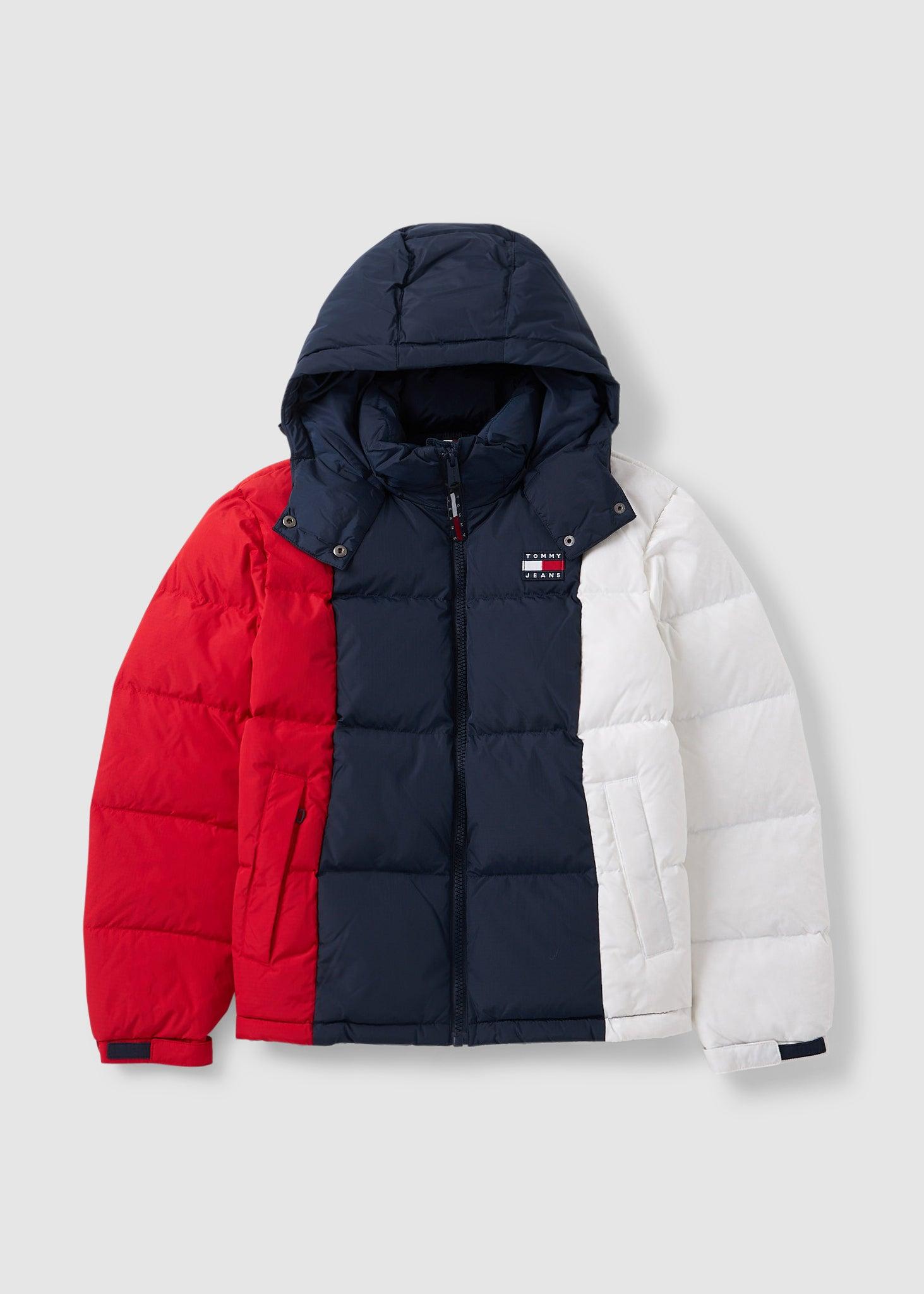 Tommy Hilfiger S Alaska Colorblock Puffer Jacket in Red | Lyst
