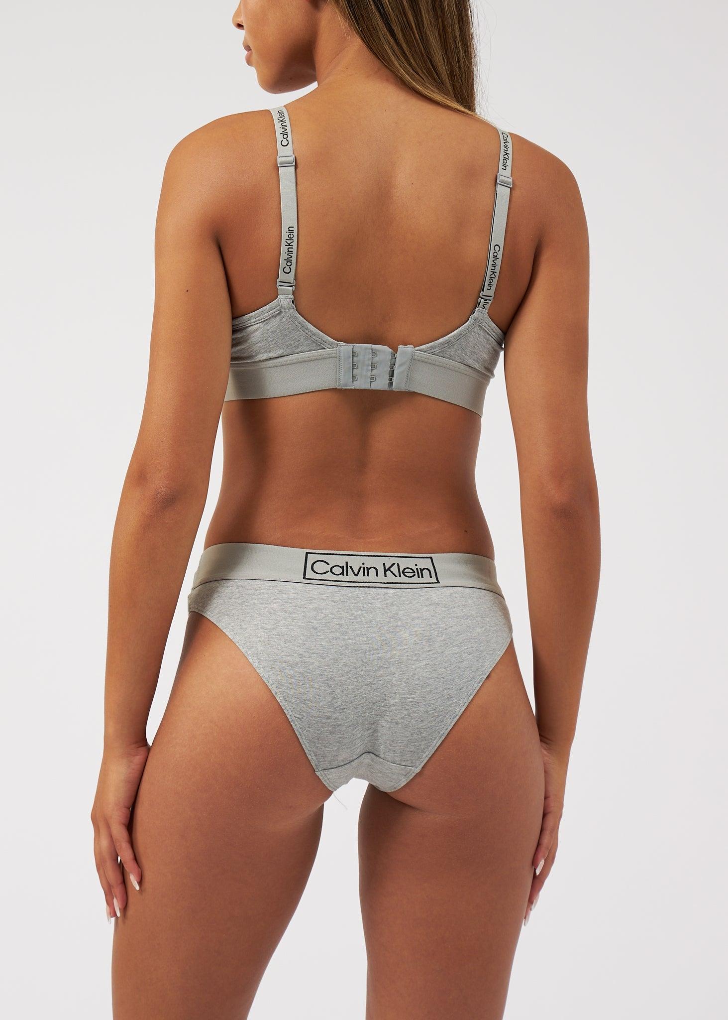 Logisch Hoopvol vervorming Calvin Klein Underwear Reimagined Heritage Lightly Lined Bra in Gray | Lyst