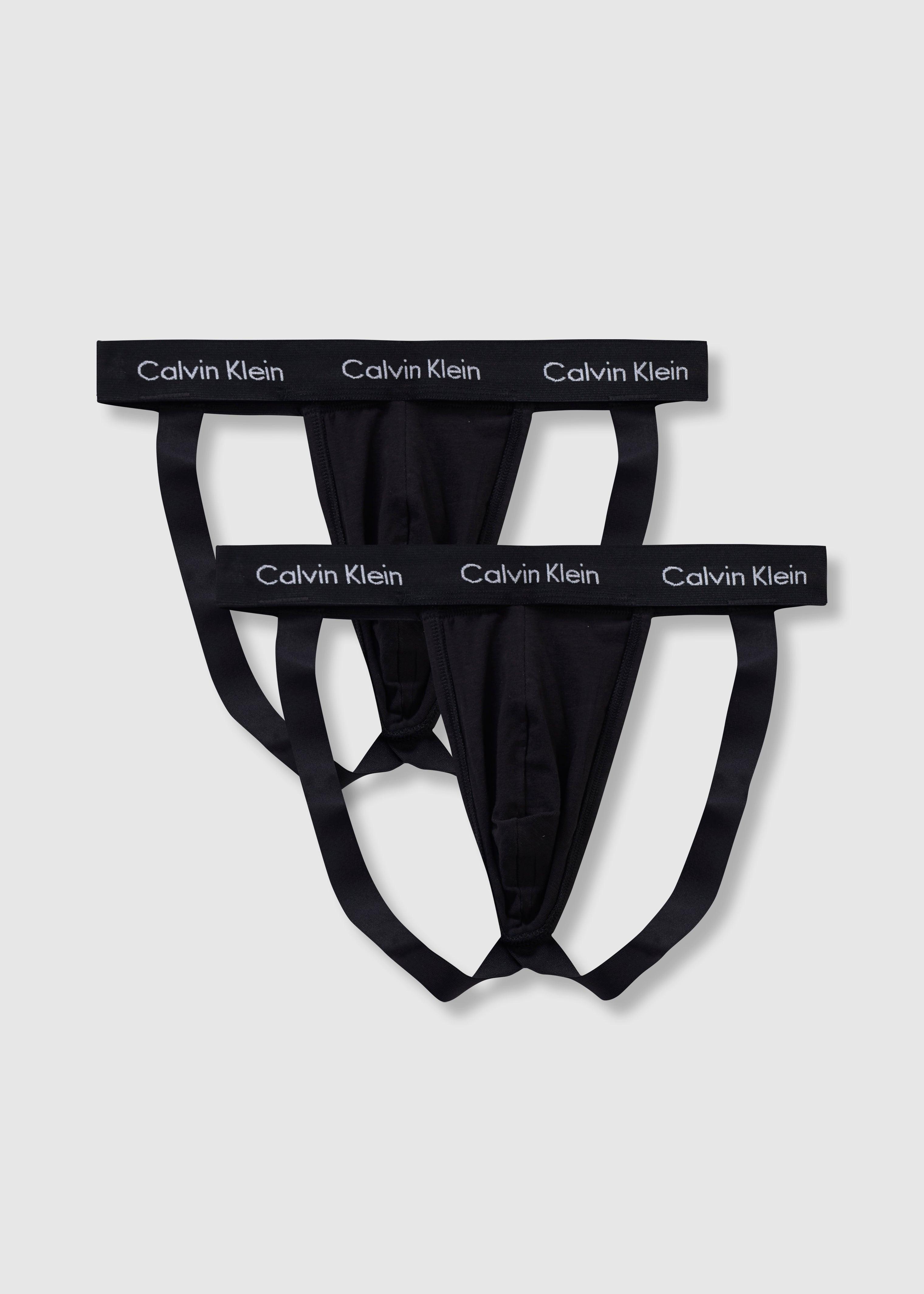 Calvin Klein Pack Of 2 Black Jock Strap S Underwear for Men Lyst