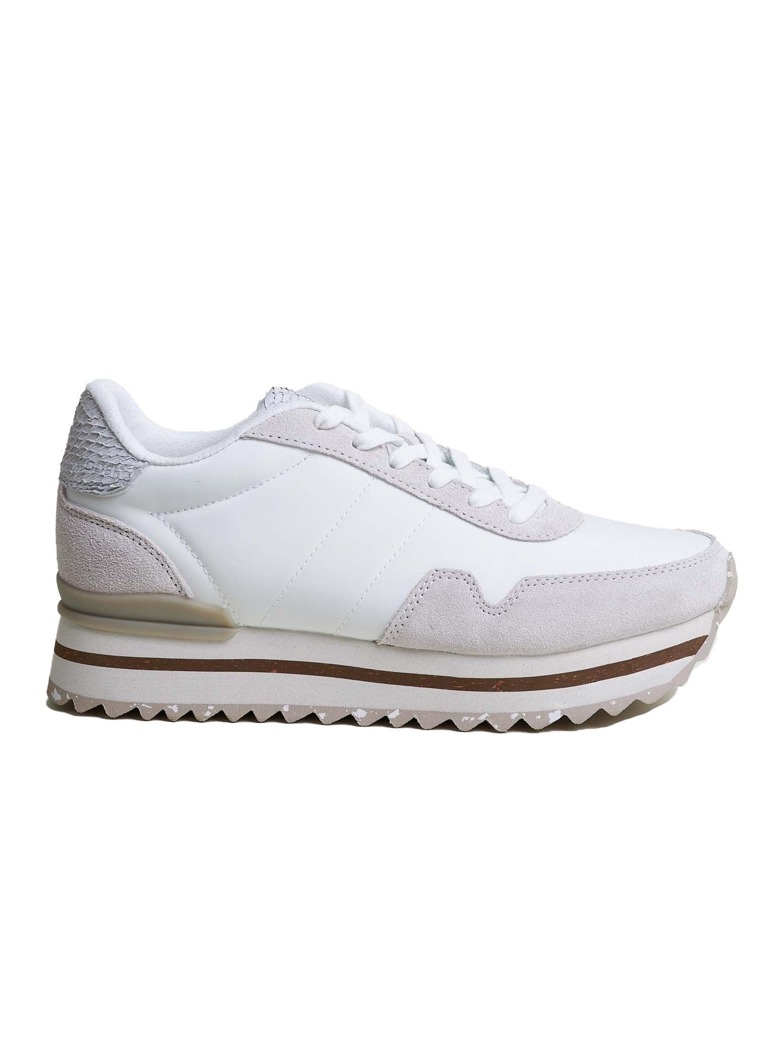 Woden Nora Iii Leather Plateau Trainers in White | Lyst
