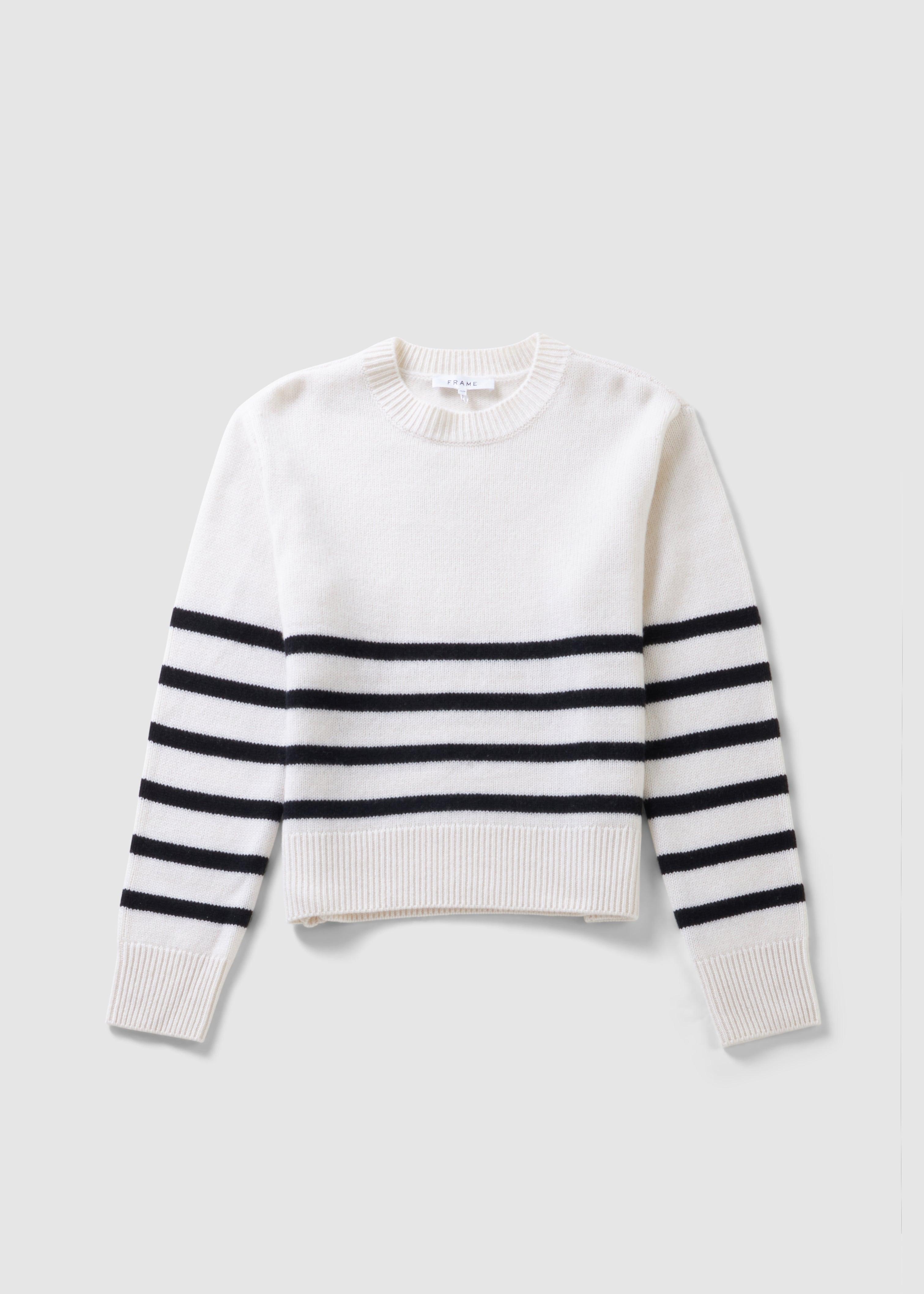FRAME Frame Stripe Clean Crewneck 