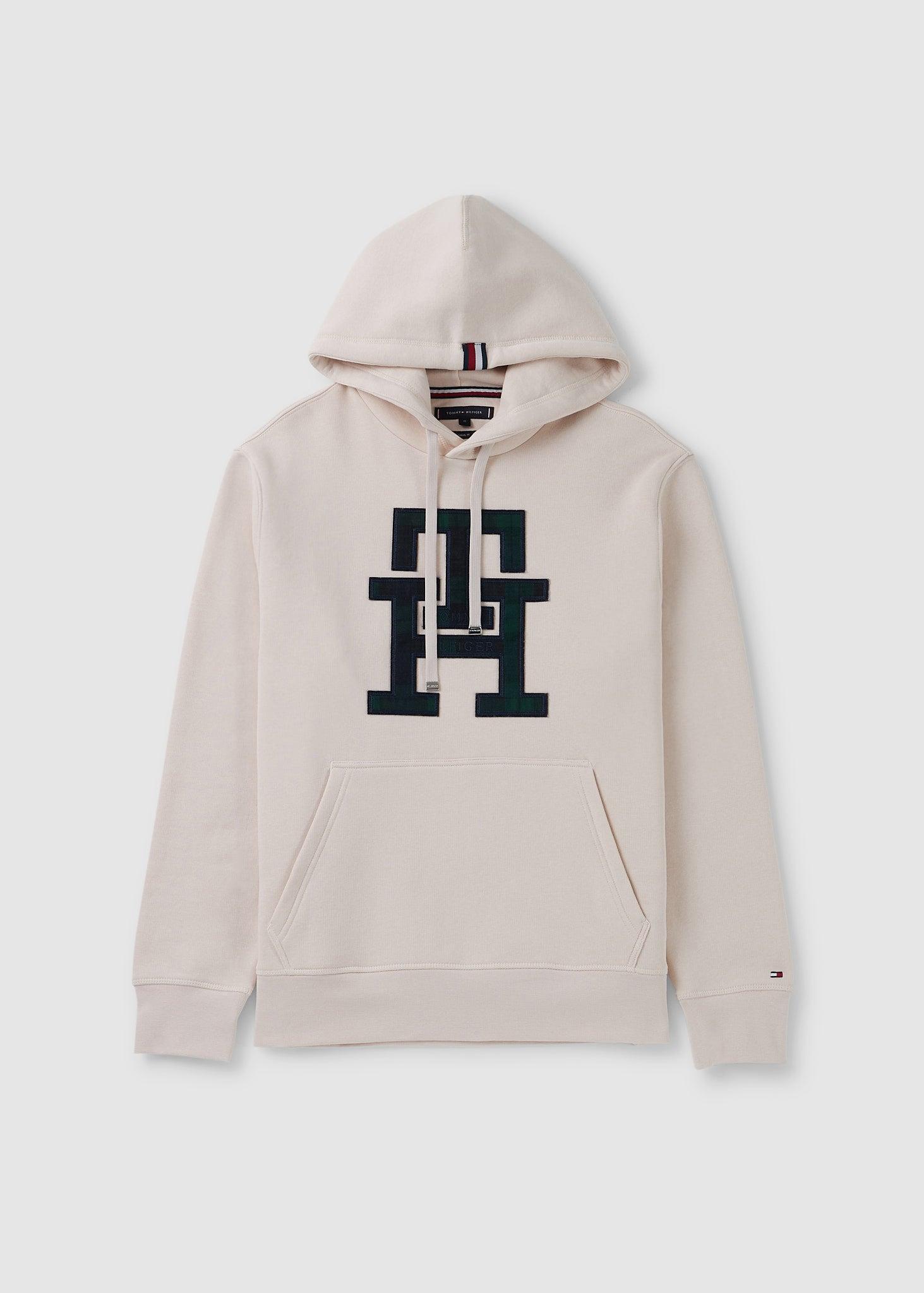 Tommy Hilfiger Icon Monogram Hoody in White for Men | Lyst