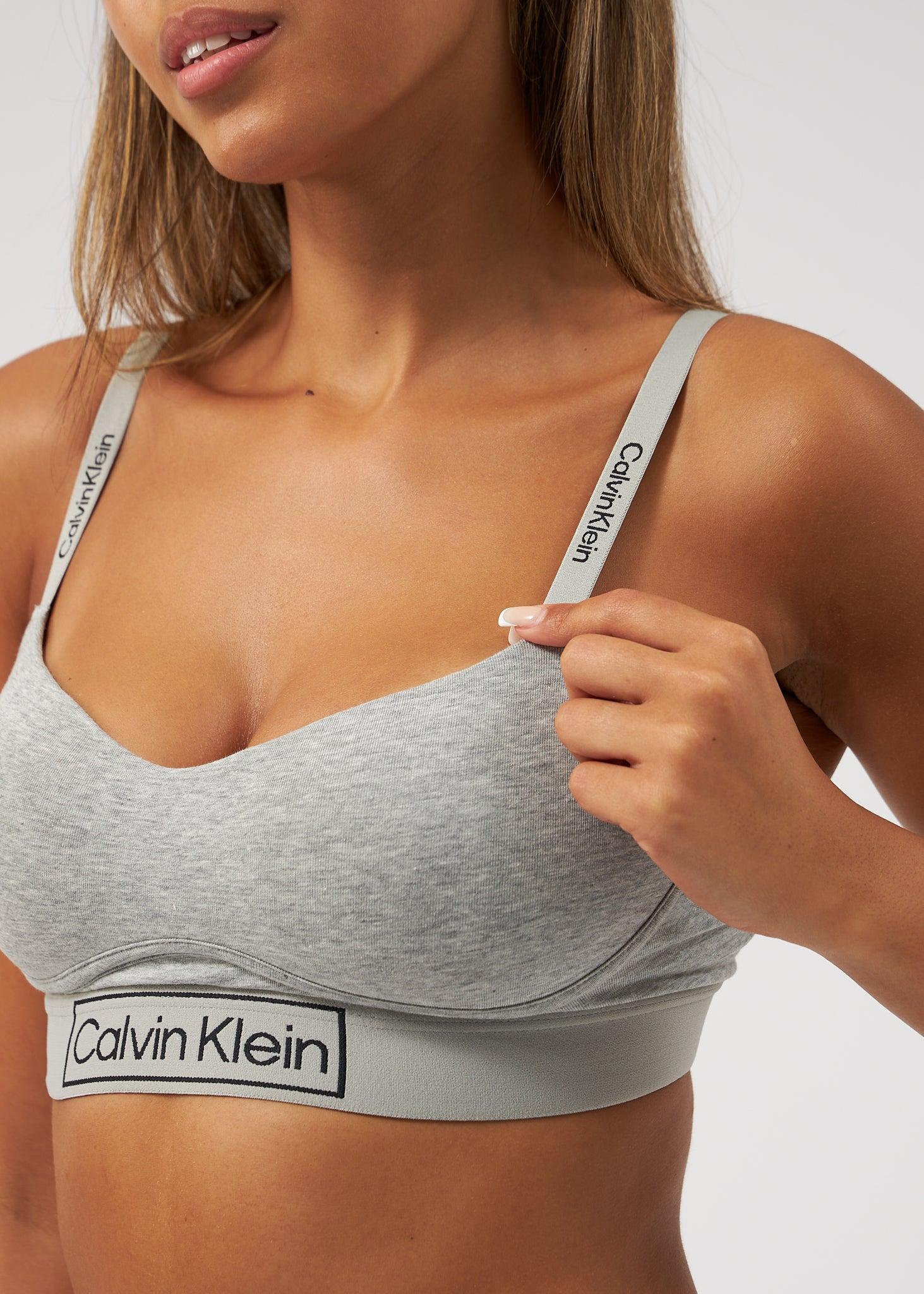 Calvin Klein Underwear Reimagined Heritage Lightly Lined Bra in Gray | Lyst