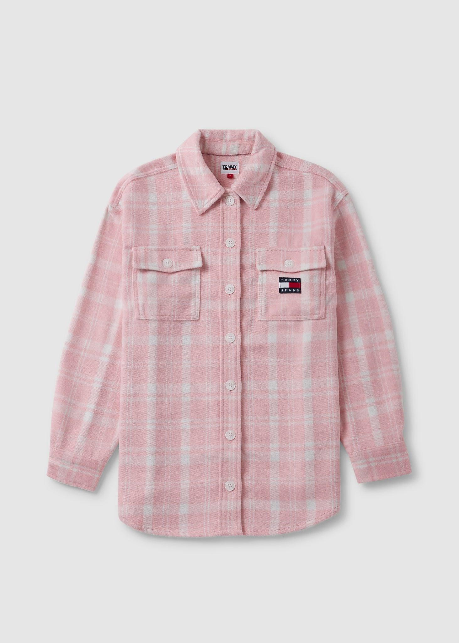 Tommy Hilfiger S Check Overshirt in Pink | Lyst