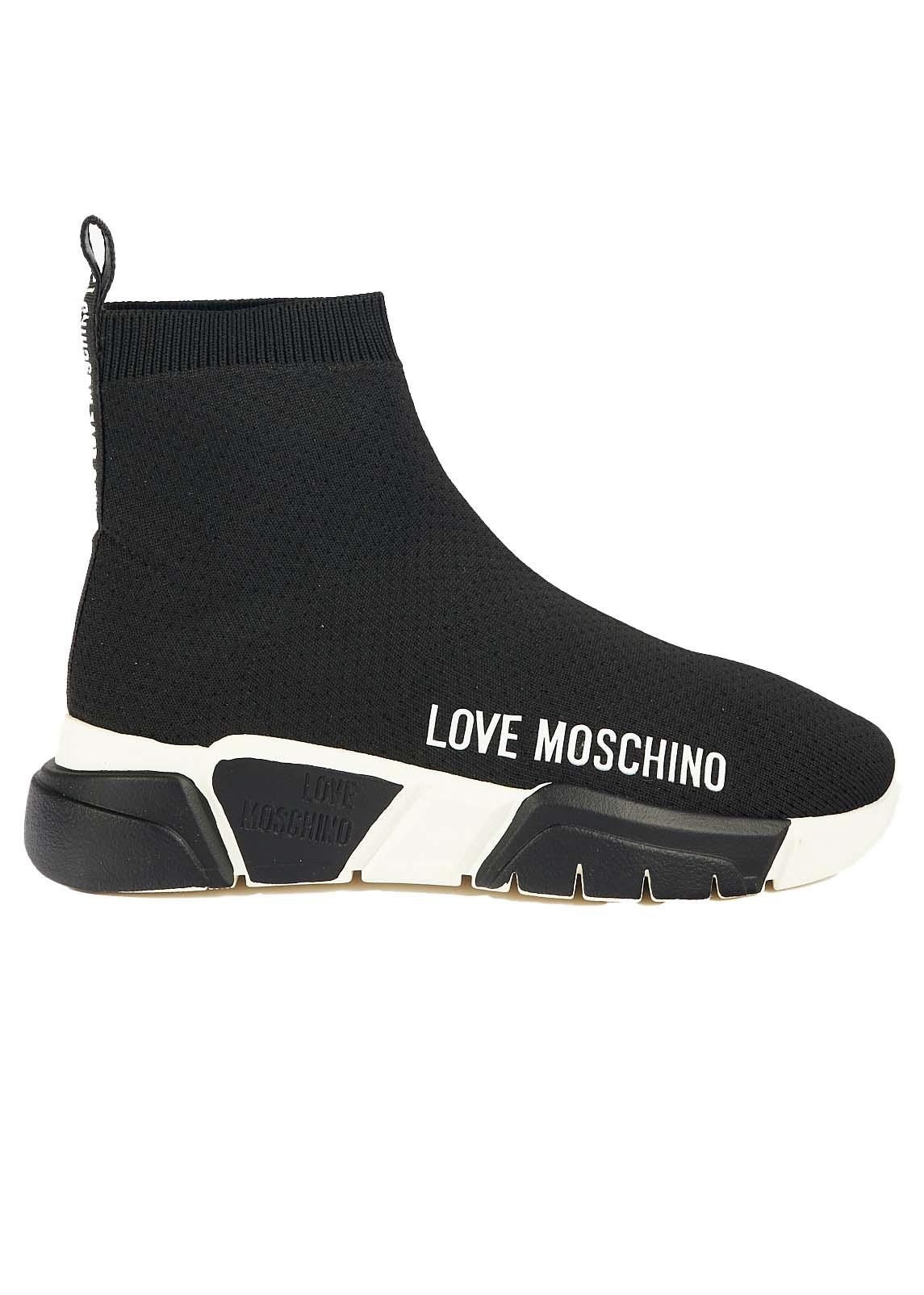 Love Moschino Sock Trainers Black | Lyst