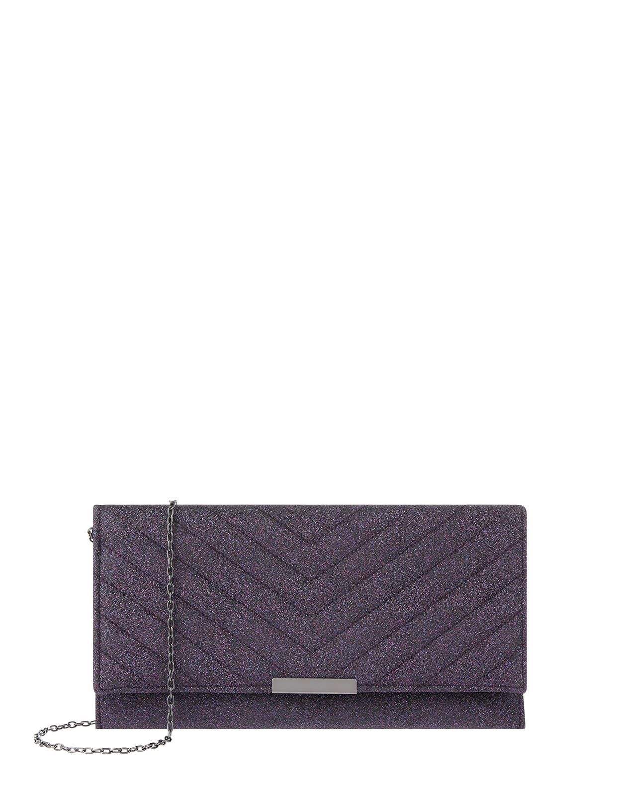 kelly glitter clutch bag