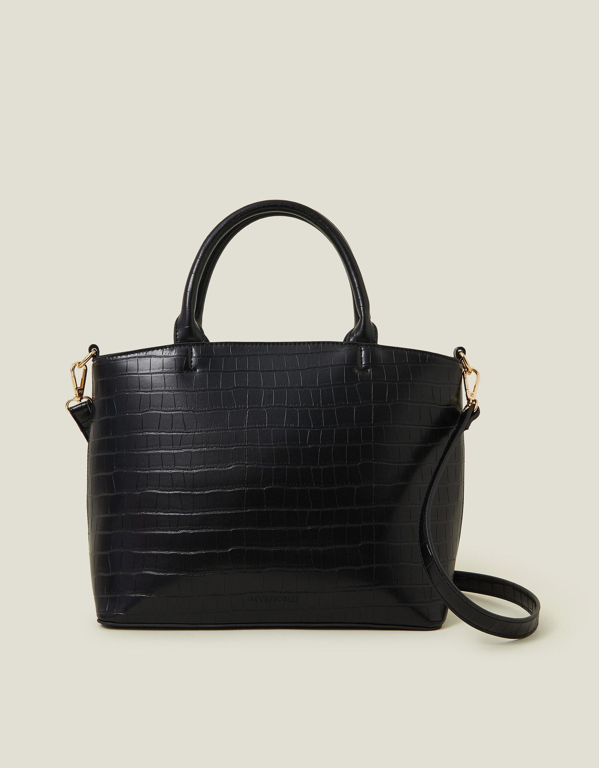 Faux croc handbag best sale