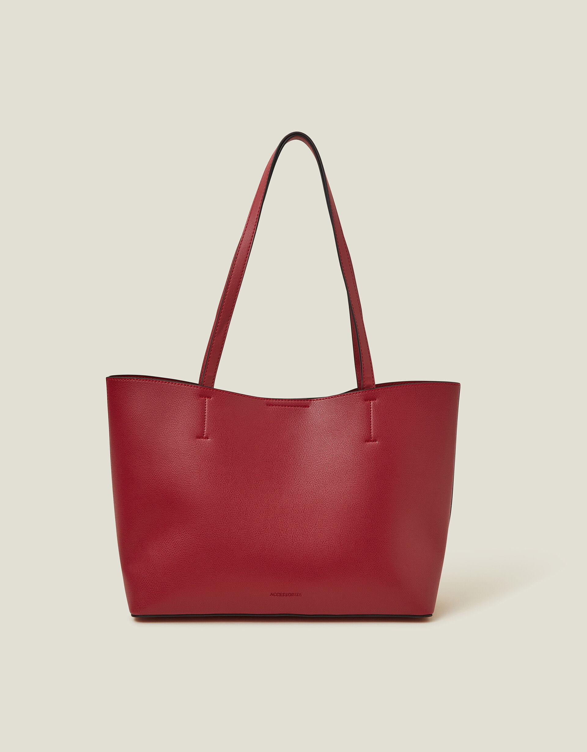 Accessorize Red Faux Leather Tote Bag Lyst UK