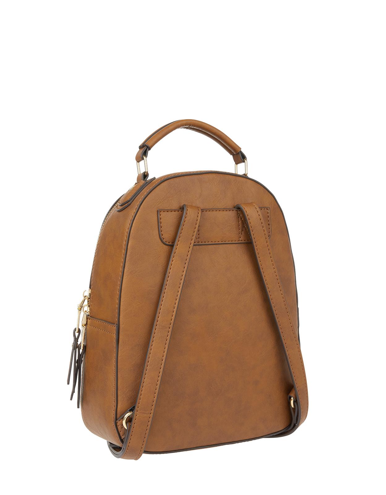 accessorize tan backpack