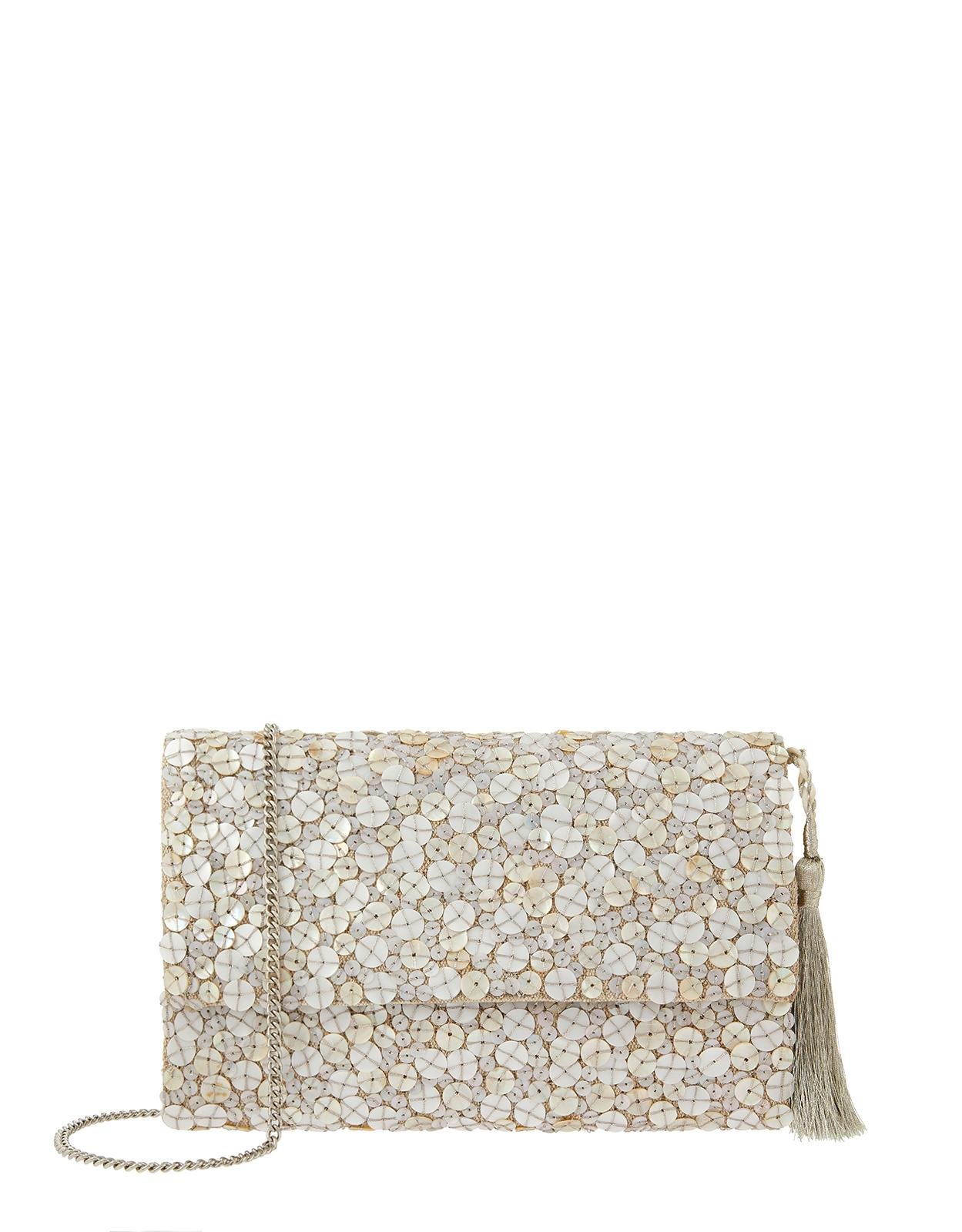 ivory clutch bag accessorize