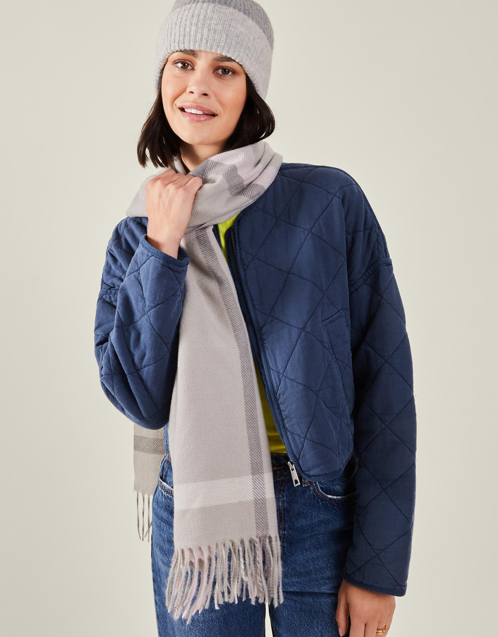 Accessorize Woven Pastel Check Blanket Scarf in Natural Lyst UK