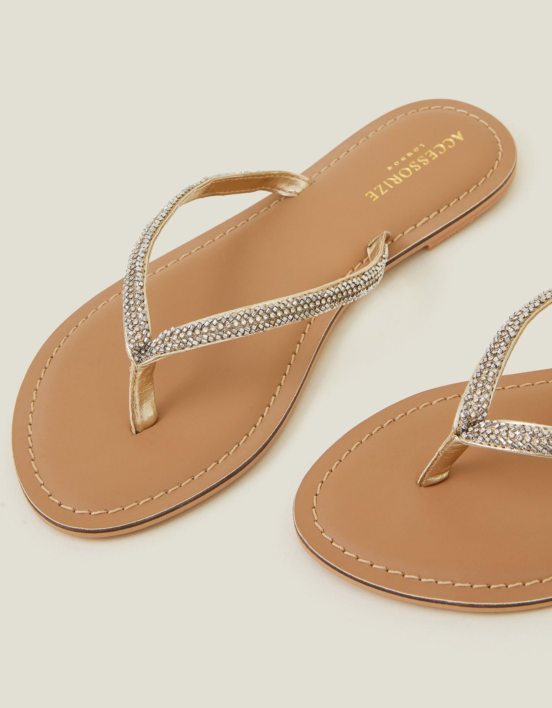Beaded flip flops outlet