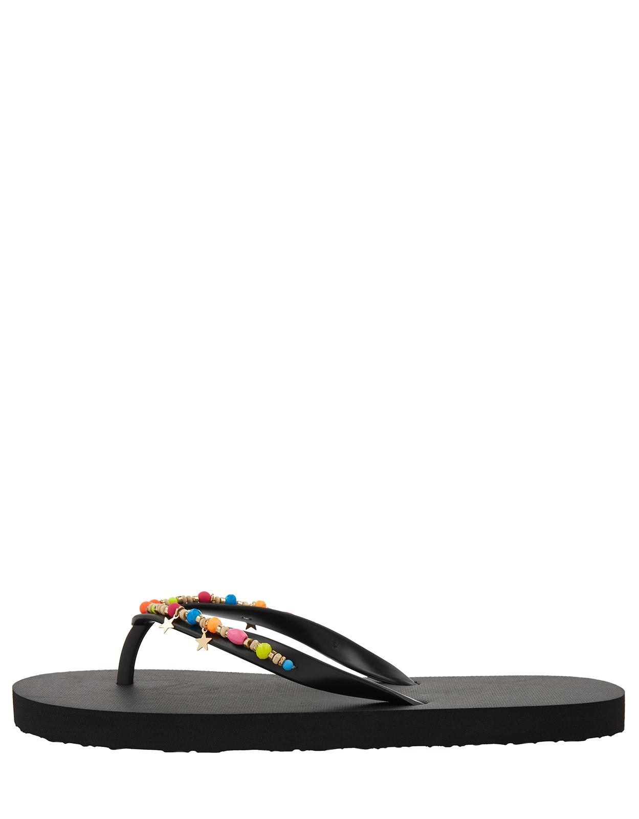 accessorize black flip flops