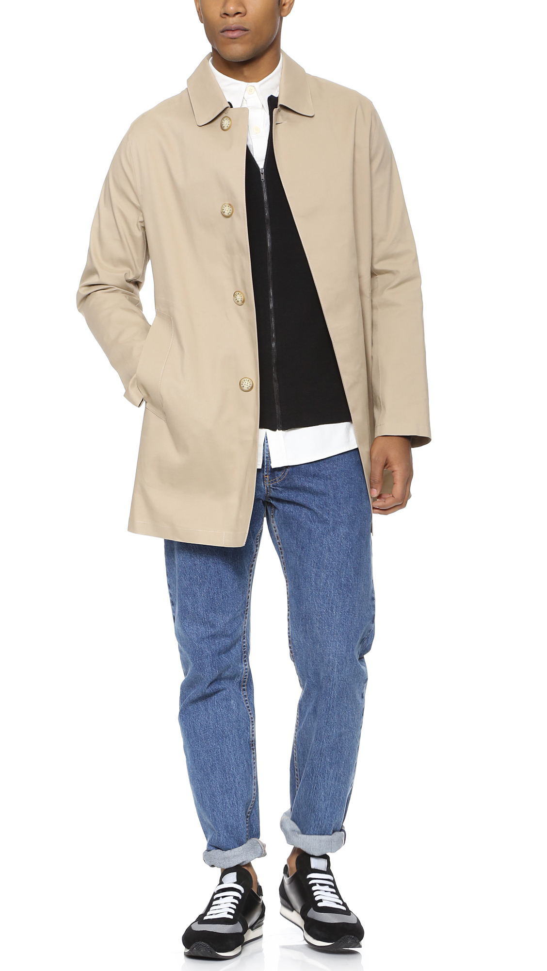 Mackintosh Cotton Dunoon Bonded Raincoat In Natural For Men Lyst