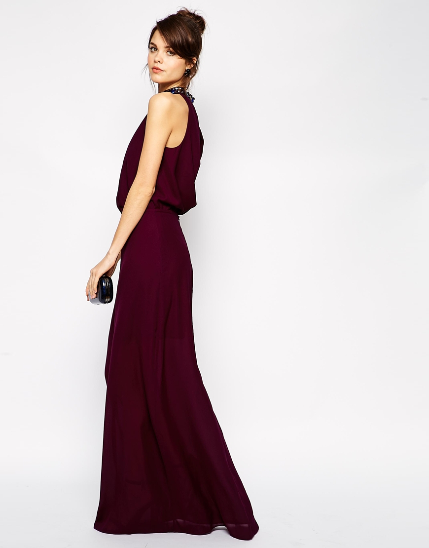 asos wine dress