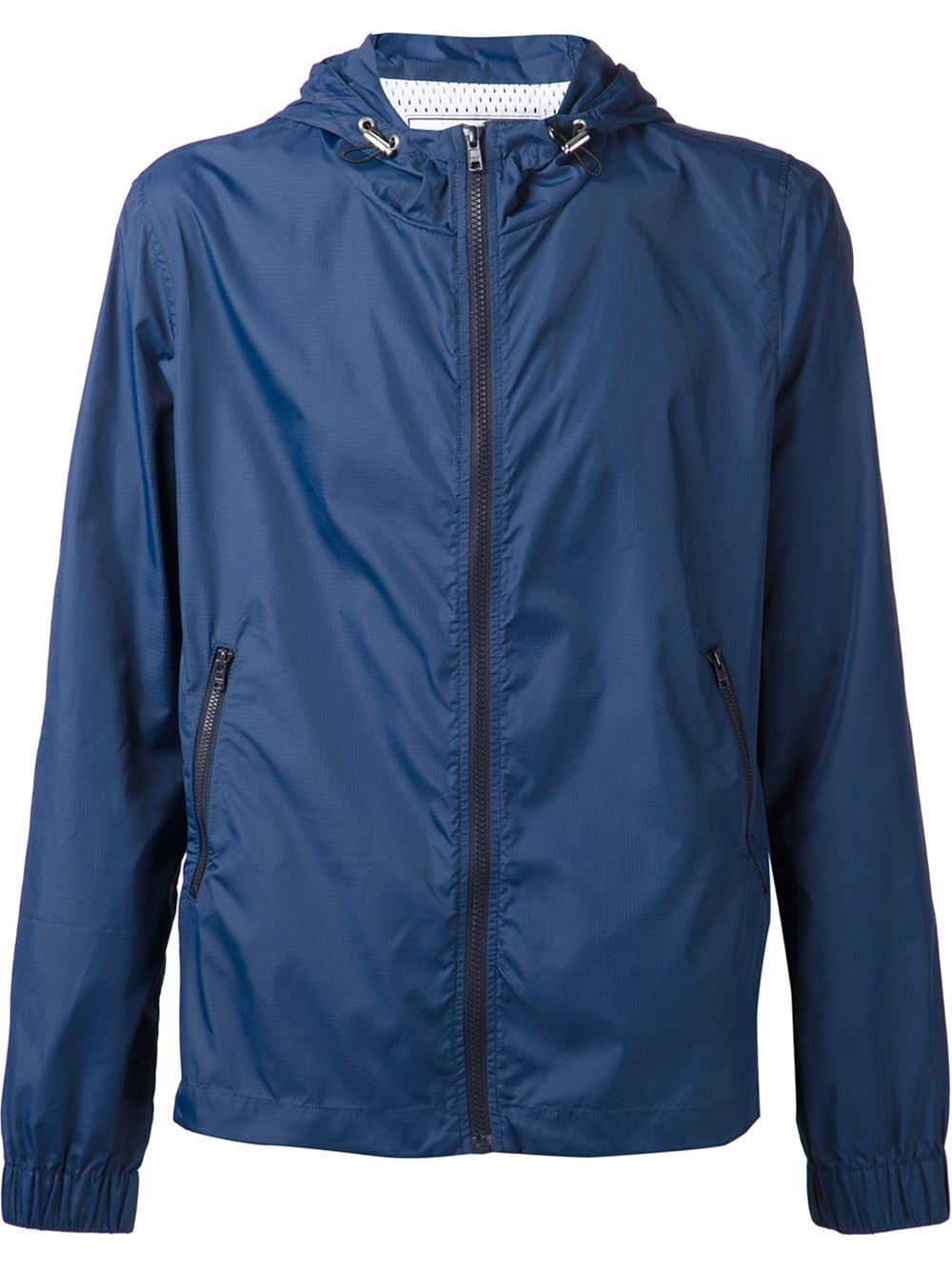 Download Ami Hooded Windbreaker Jacket in Blue for Men | Lyst