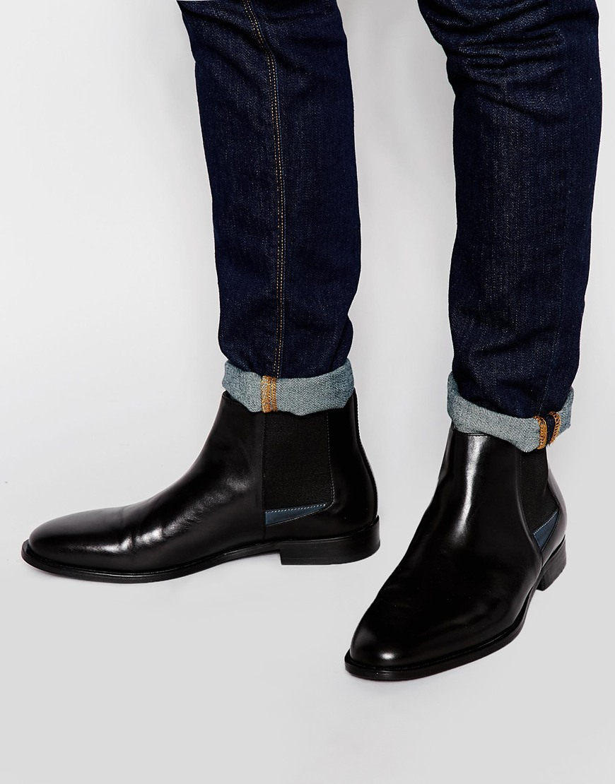 aldo mens black chelsea boots