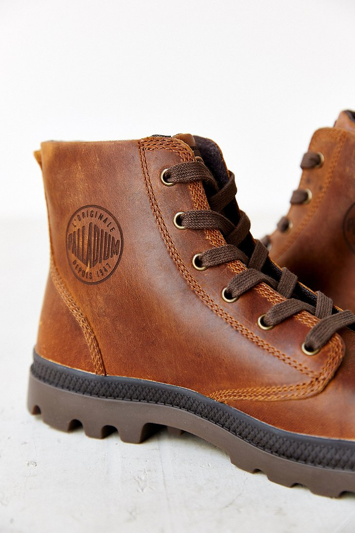 Palladium Pampa High-Top Leather Boot in Brown for Men | Lyst