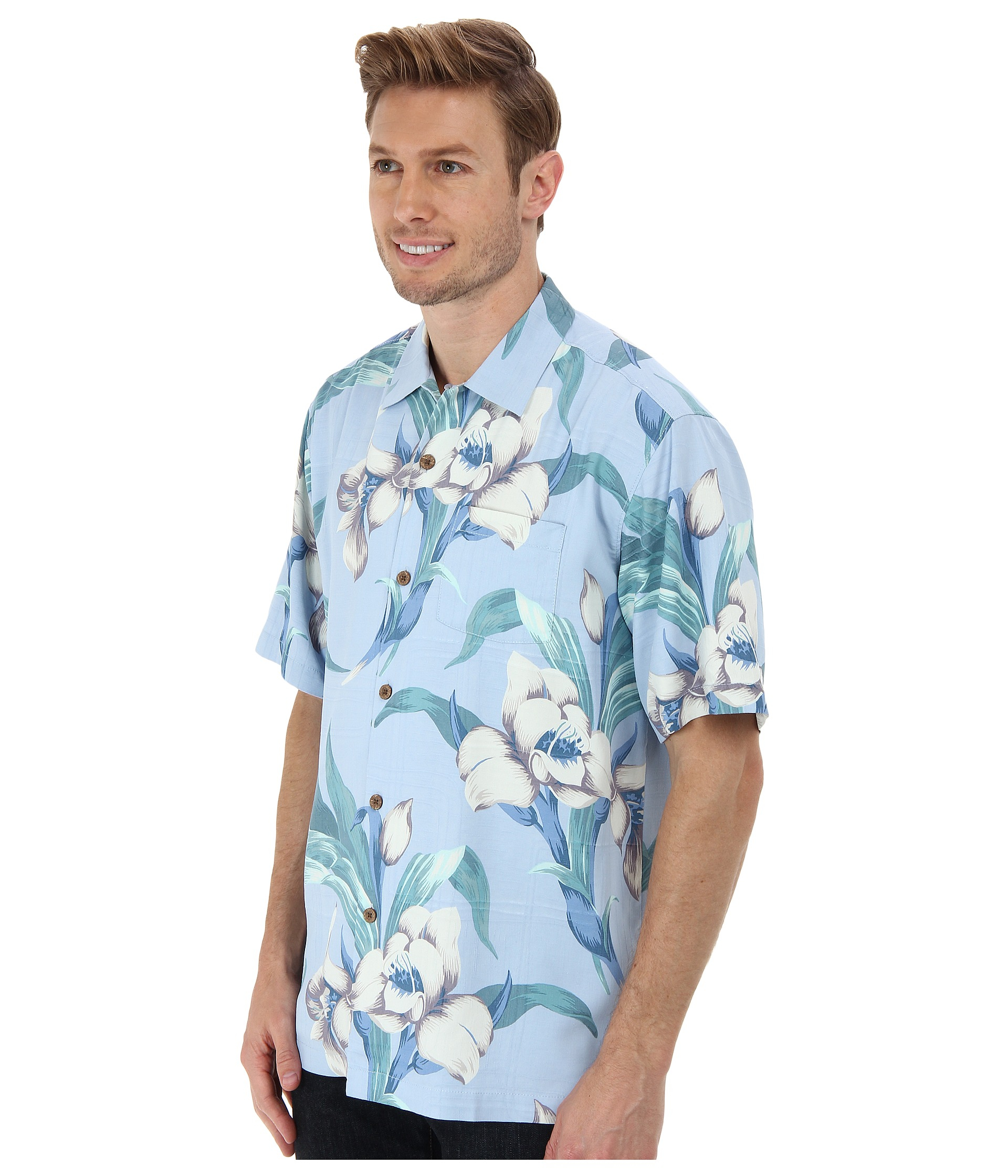 Lyst - Tommy Bahama The Grand Floralscape Ss Camp Shirt in Blue for Men